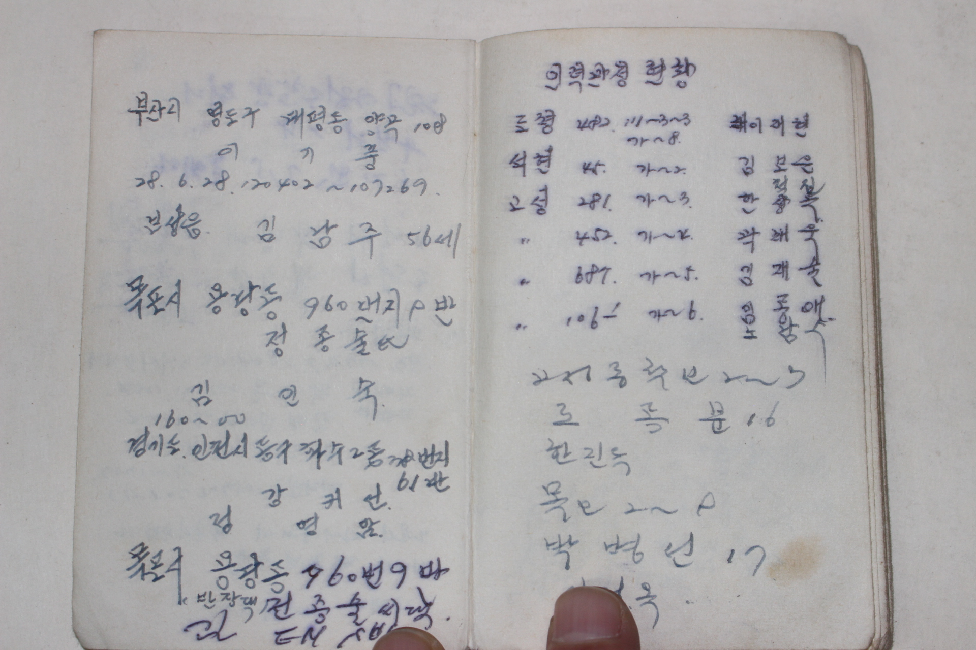 1973년 진도경찰서장 진도경찰서근무 수첩