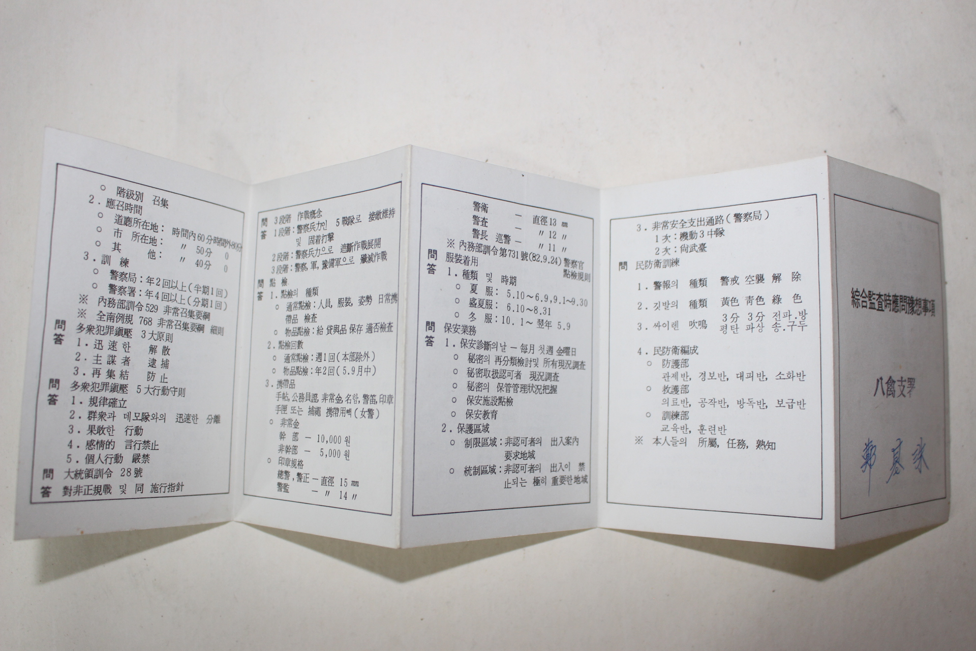 1983년 종합감사시응문예상사항