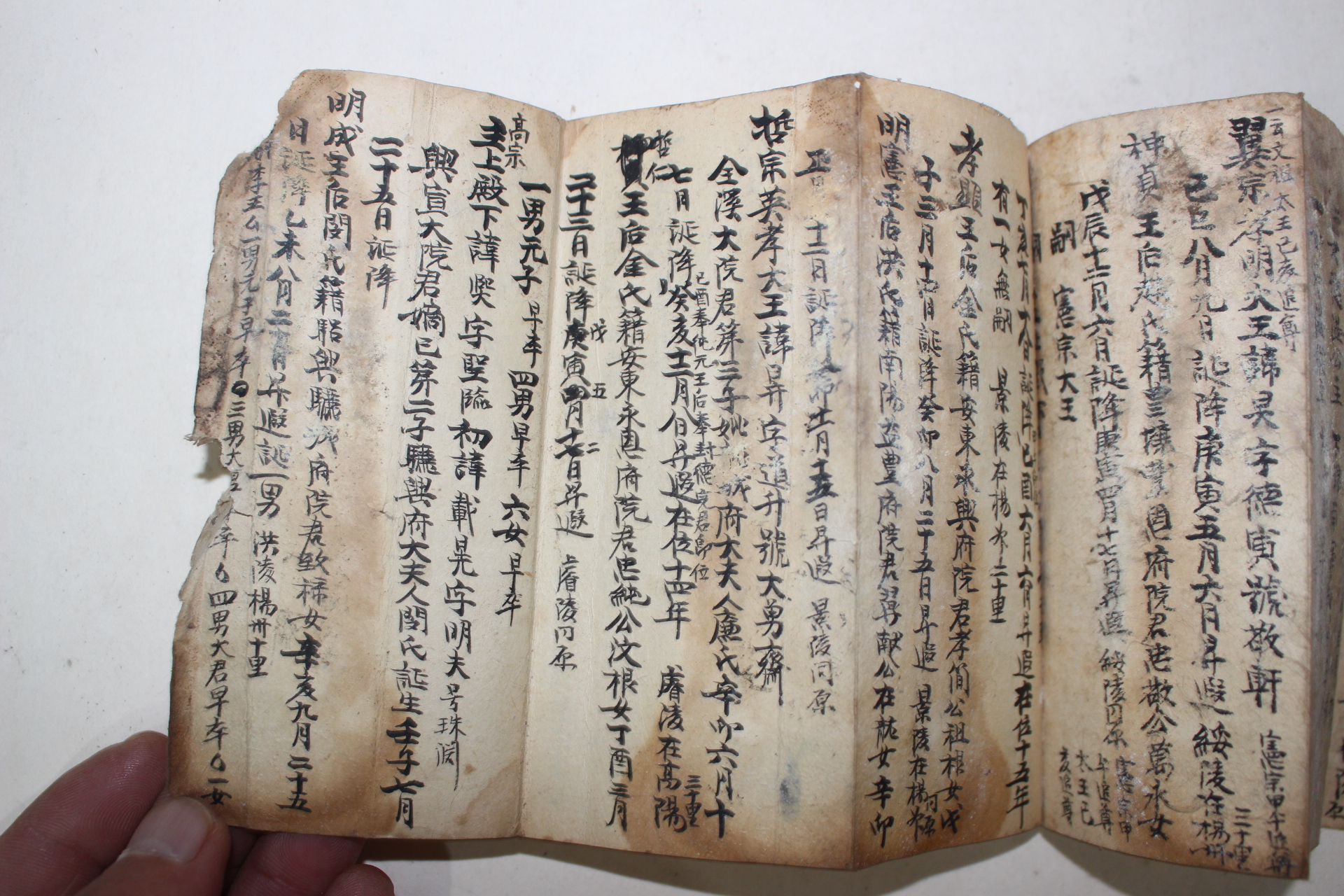 조선시대 왕족계보 고종까지 필사된 선원세계(璿源世系) 수진절첩본
