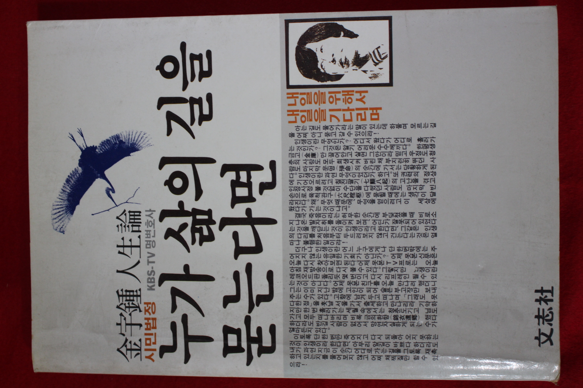 1984년초판 김우종(金宇鍾) 누가 삶의 길을 묻는다면