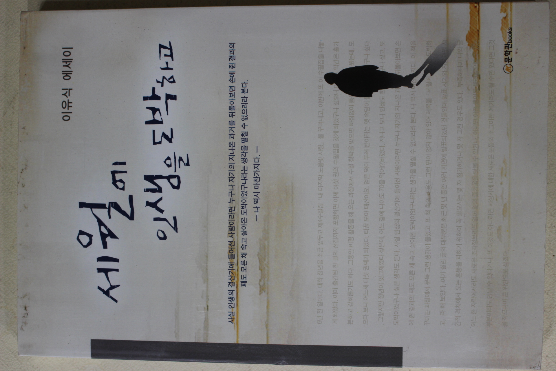 2007년초판 이유식에세이 세월이 인생을 도박하고