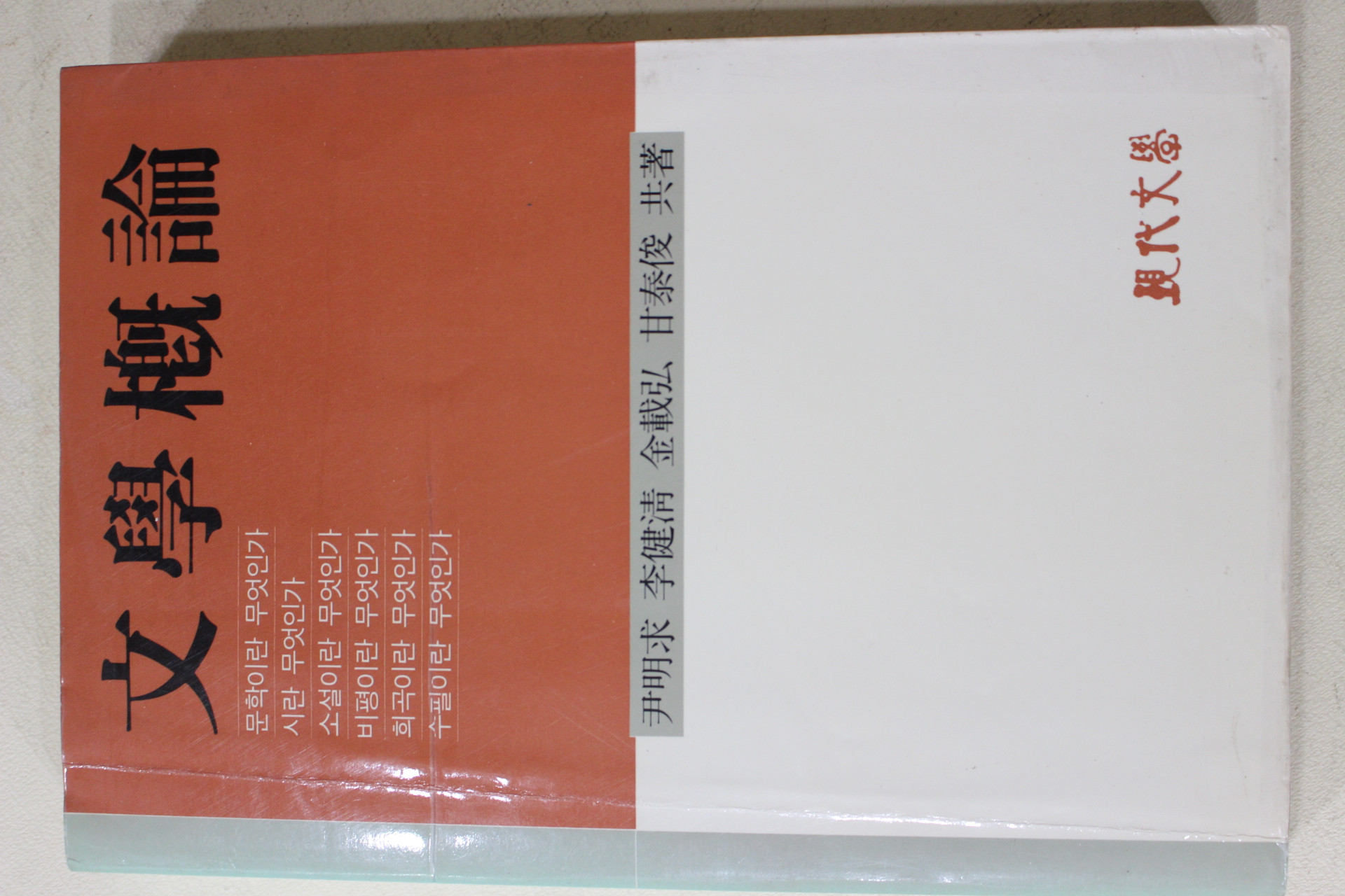 1988년 윤명구,이건청,김재홍,감태준 공저 문학개론