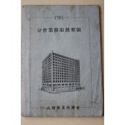 1981년 대한교원공제회 분회업무취급요항