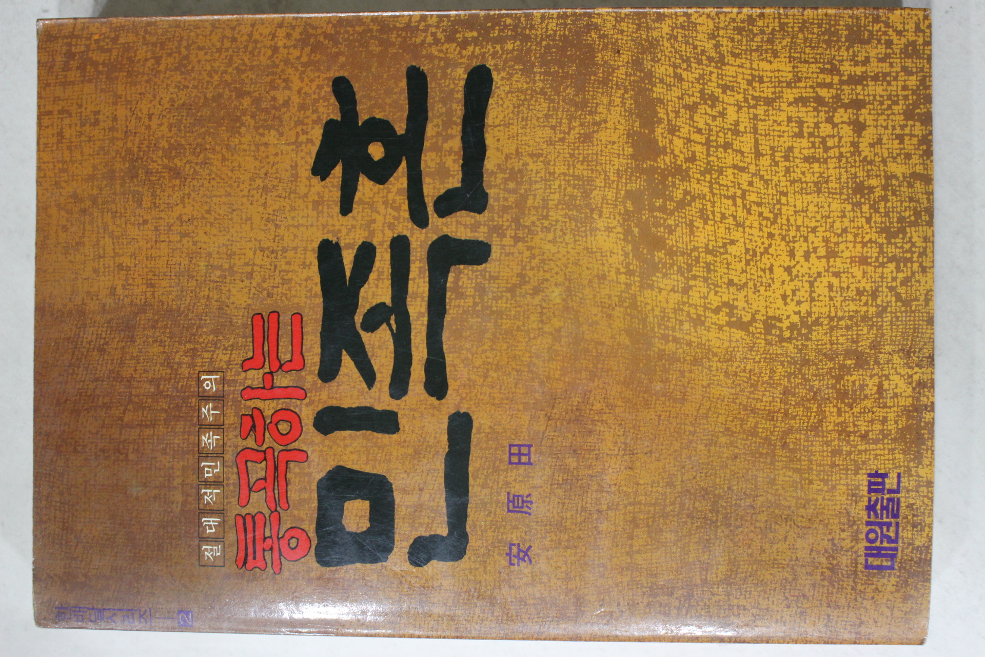 1989년(단기4322년) 안원전(安原田) 통곡하는 민족혼