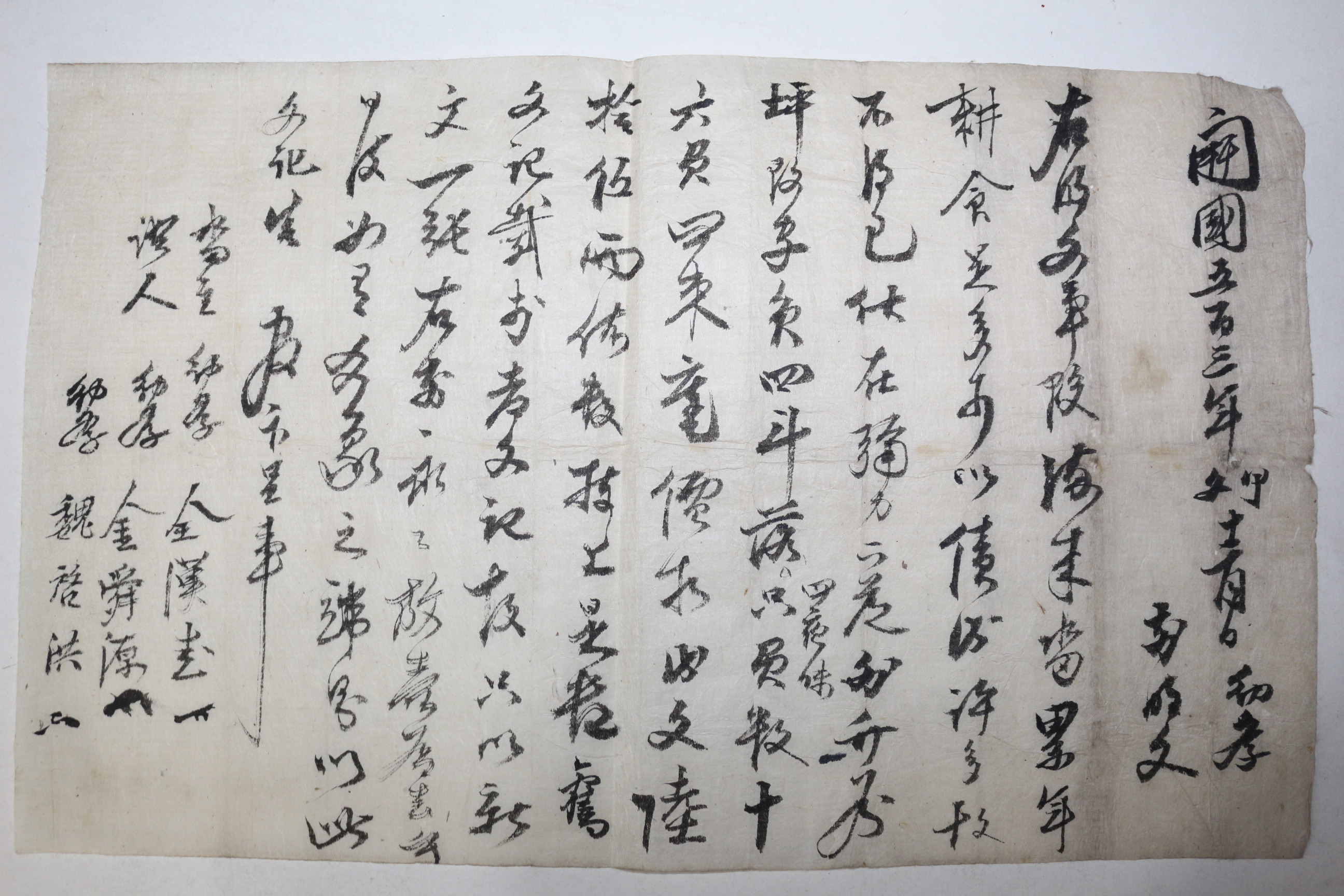 1894년(개국503년) 논(沓) 매매문서