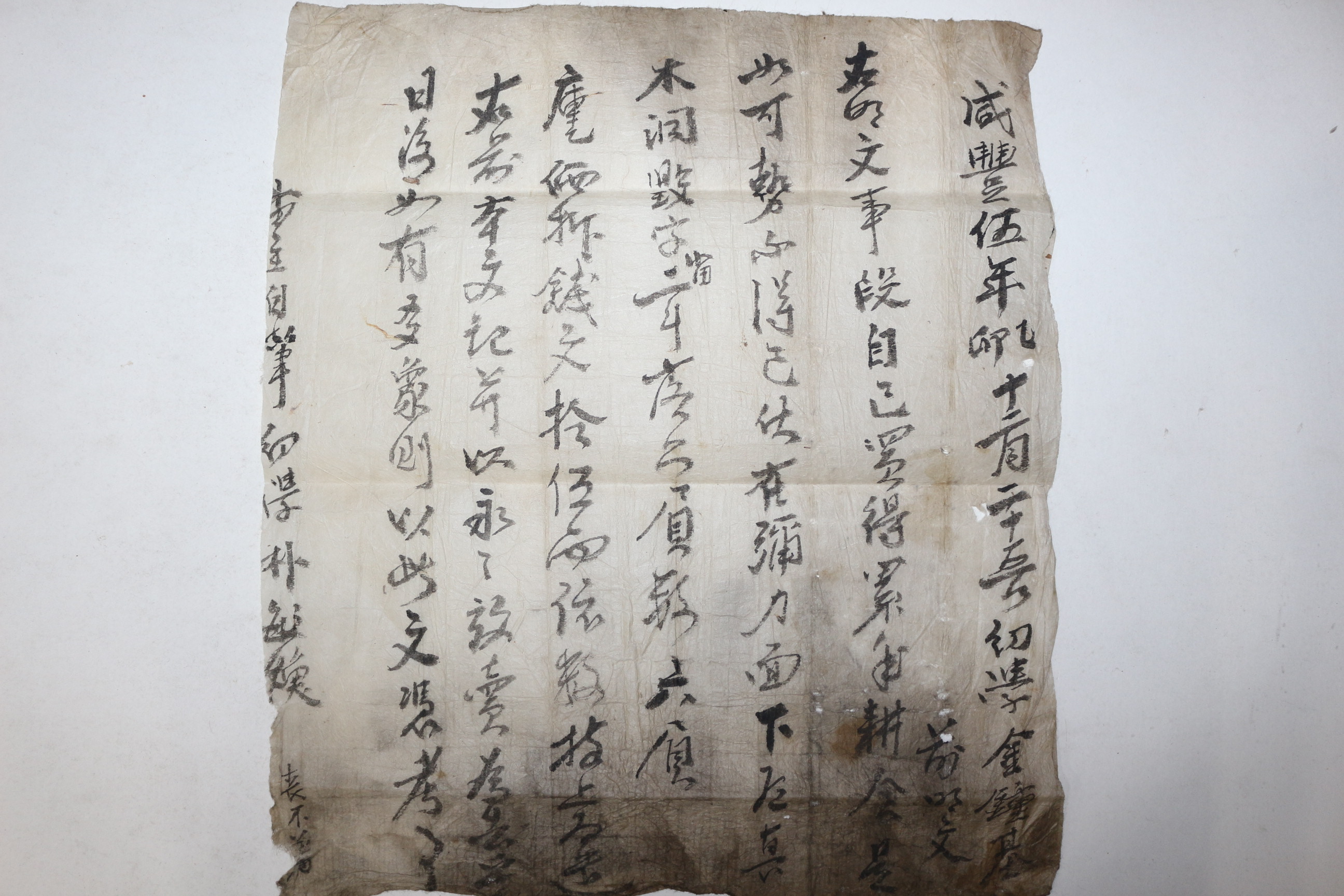 1855년(함풍5년) 논(畓) 매매문서