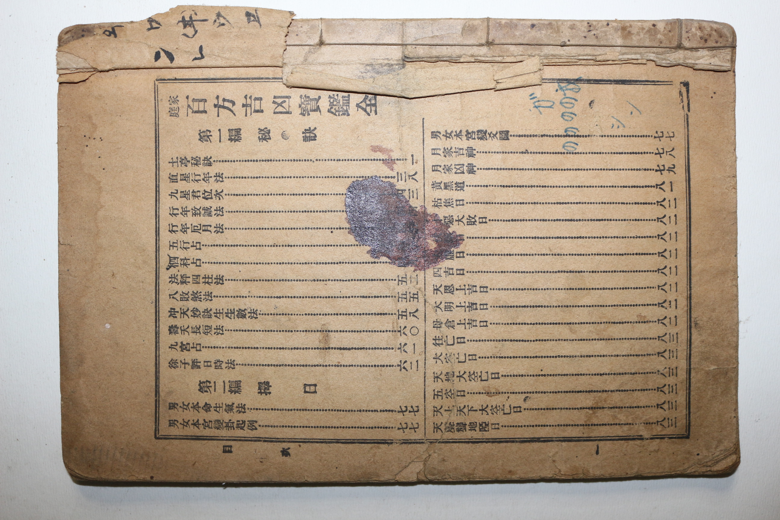일제시기 가정 백방길흉보감(百方吉凶寶鑑) (참고품)