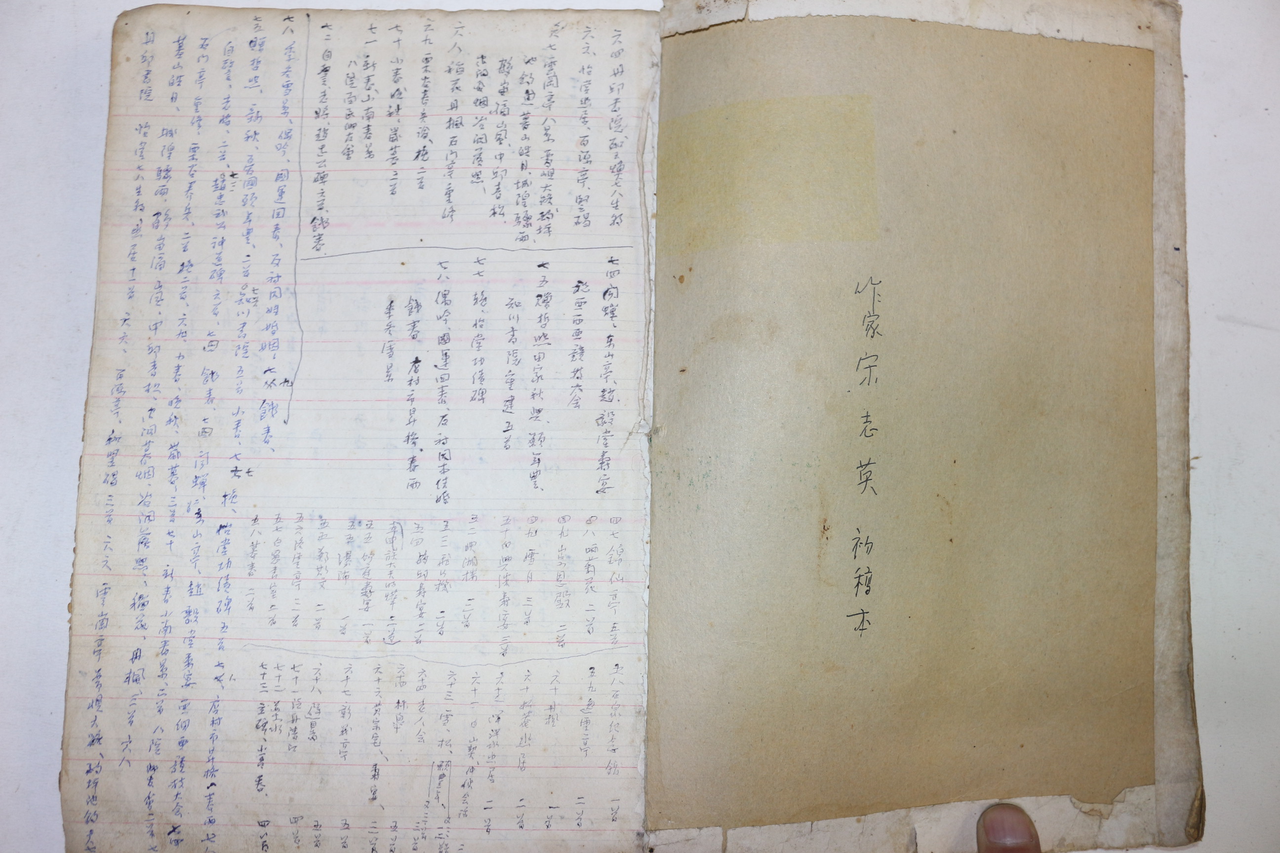 1953년 건국훈장애국장추서 작가,소설가,언론인 우인(雨人) 송지영(宋志英) 친필 원고본