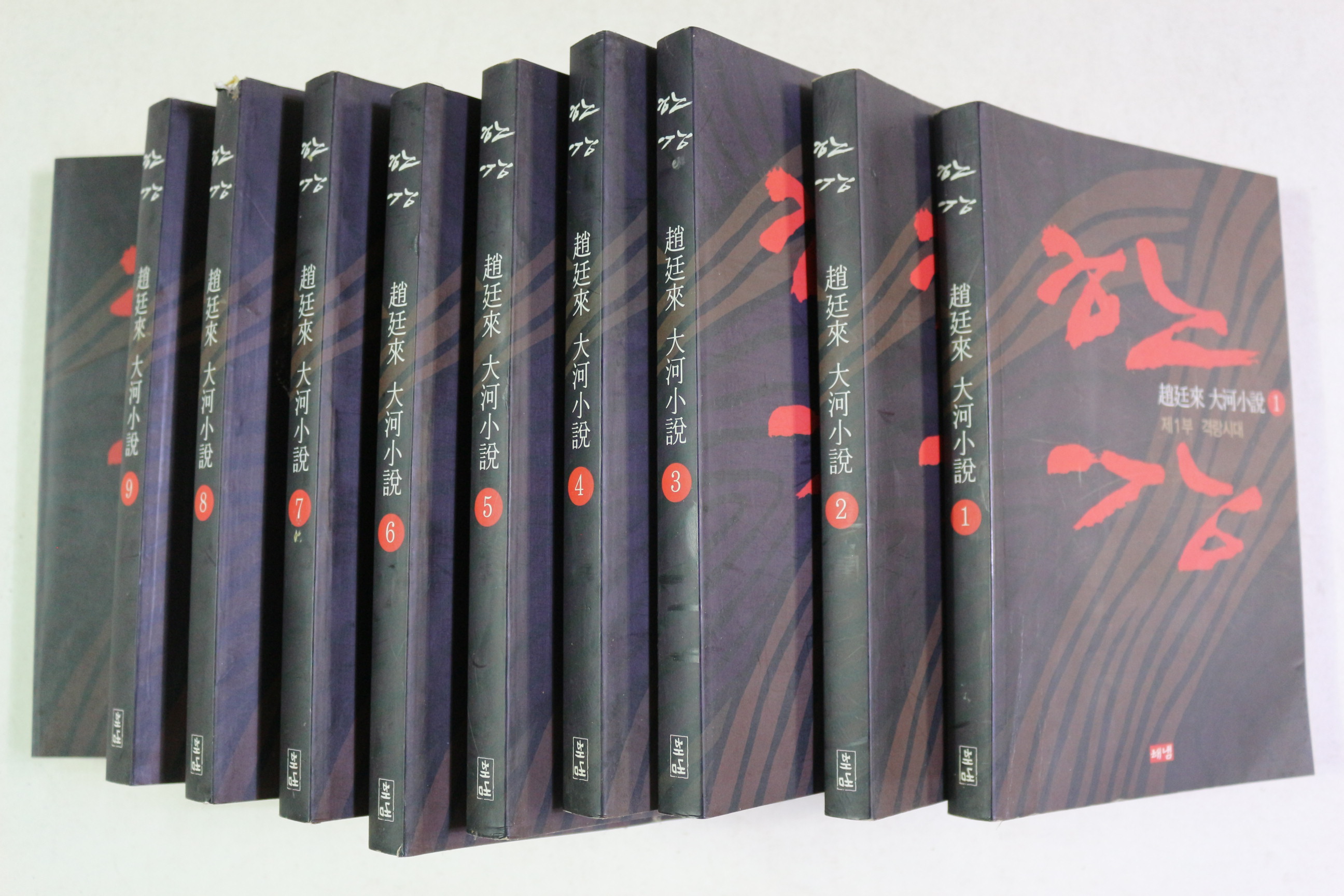 2002년 조정래(趙廷來) 대하소설 한강 10책완질
