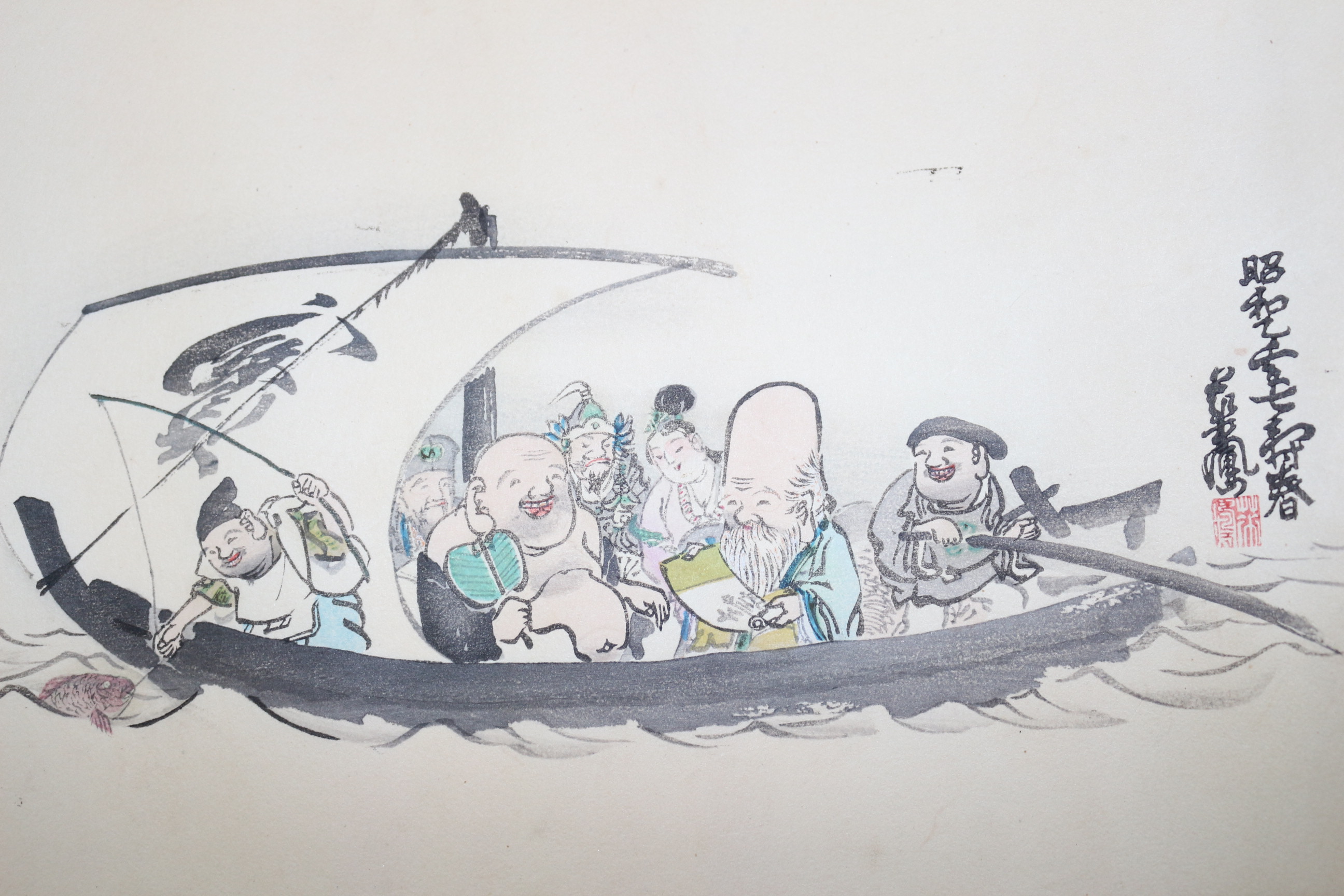 소화년간 화지에 직접그린 복신 그림