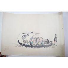 소화년간 화지에 직접그린 복신 그림