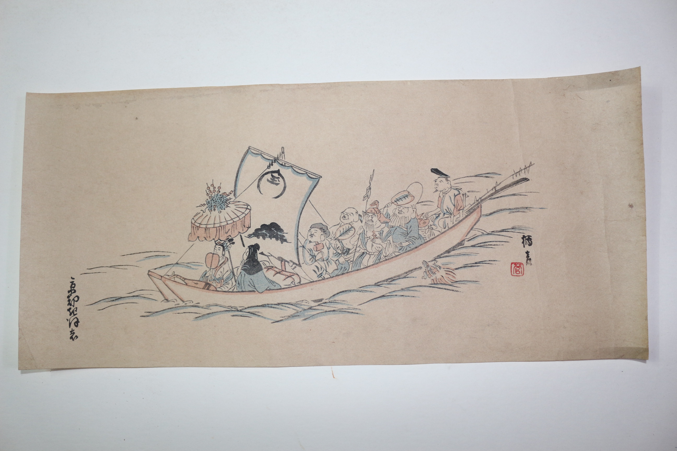 소화년간 직접그린 칠복신도 그림