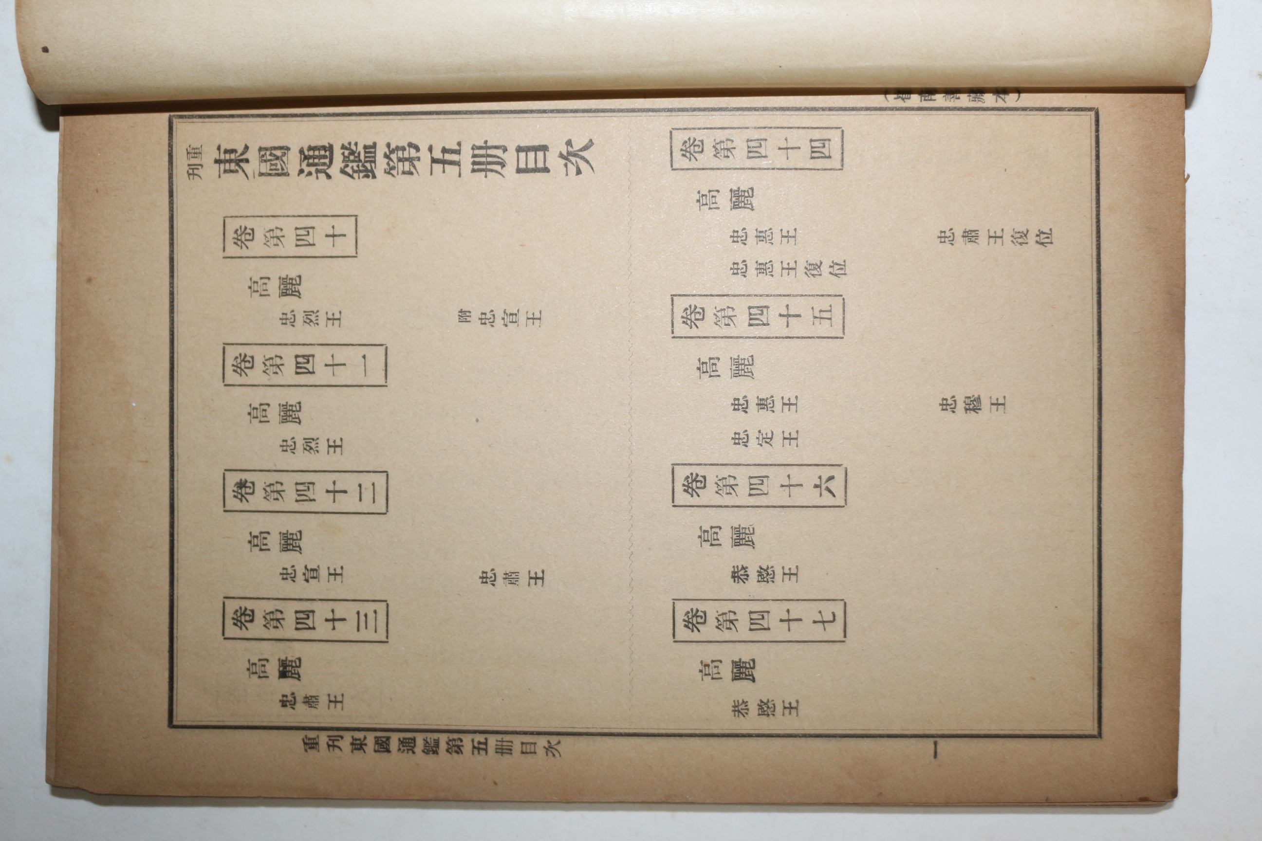 1911년(명치44년) 조선광문회 최남선 동국통감(東國通鑑) 권40~48終(제5책) 1책
