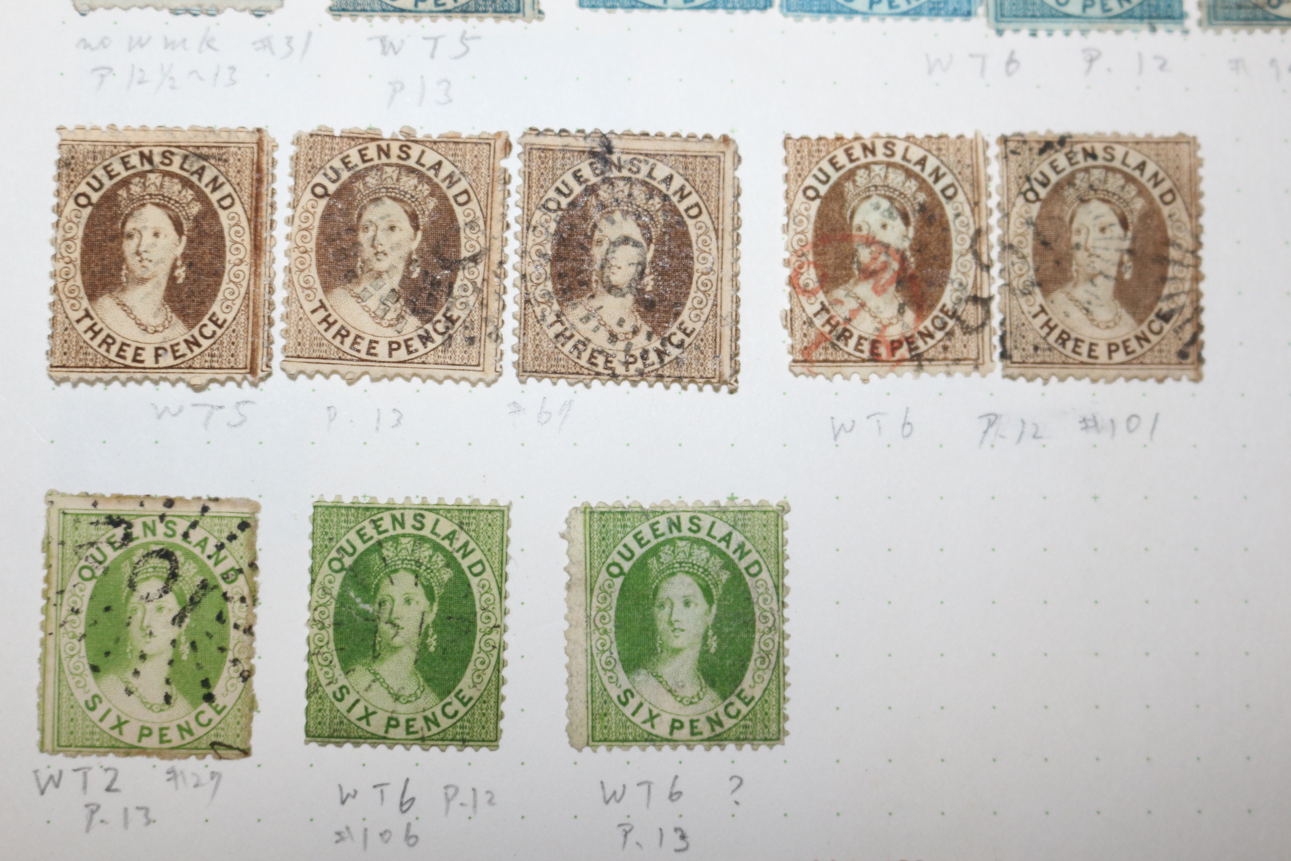 1-16 100년전후의 Queensland 우표 22장