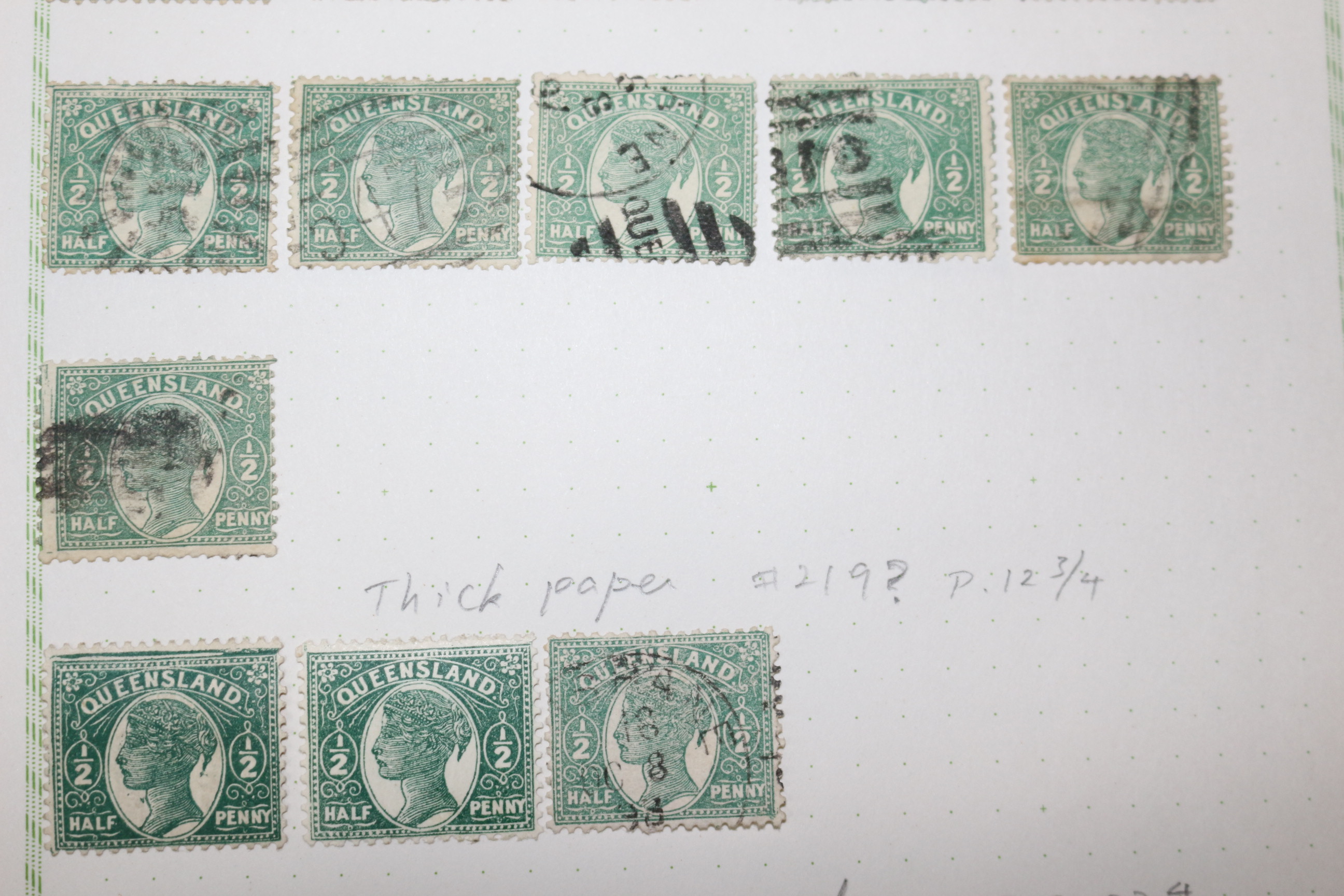 1-18 100년전후의 Queensland 우표 27장