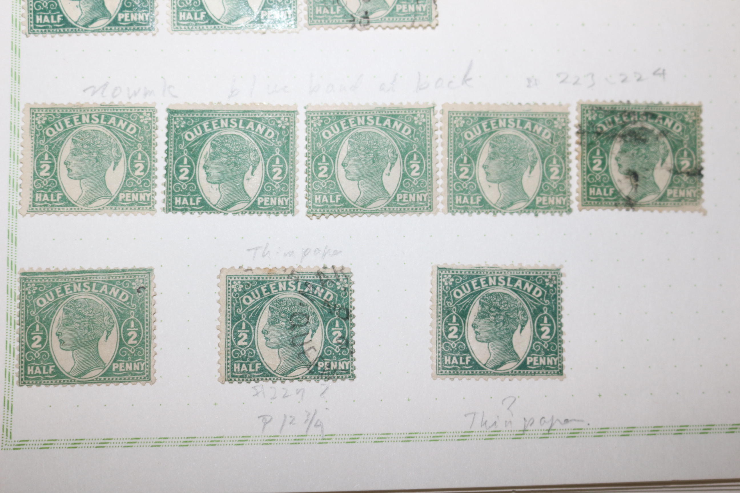1-18 100년전후의 Queensland 우표 27장