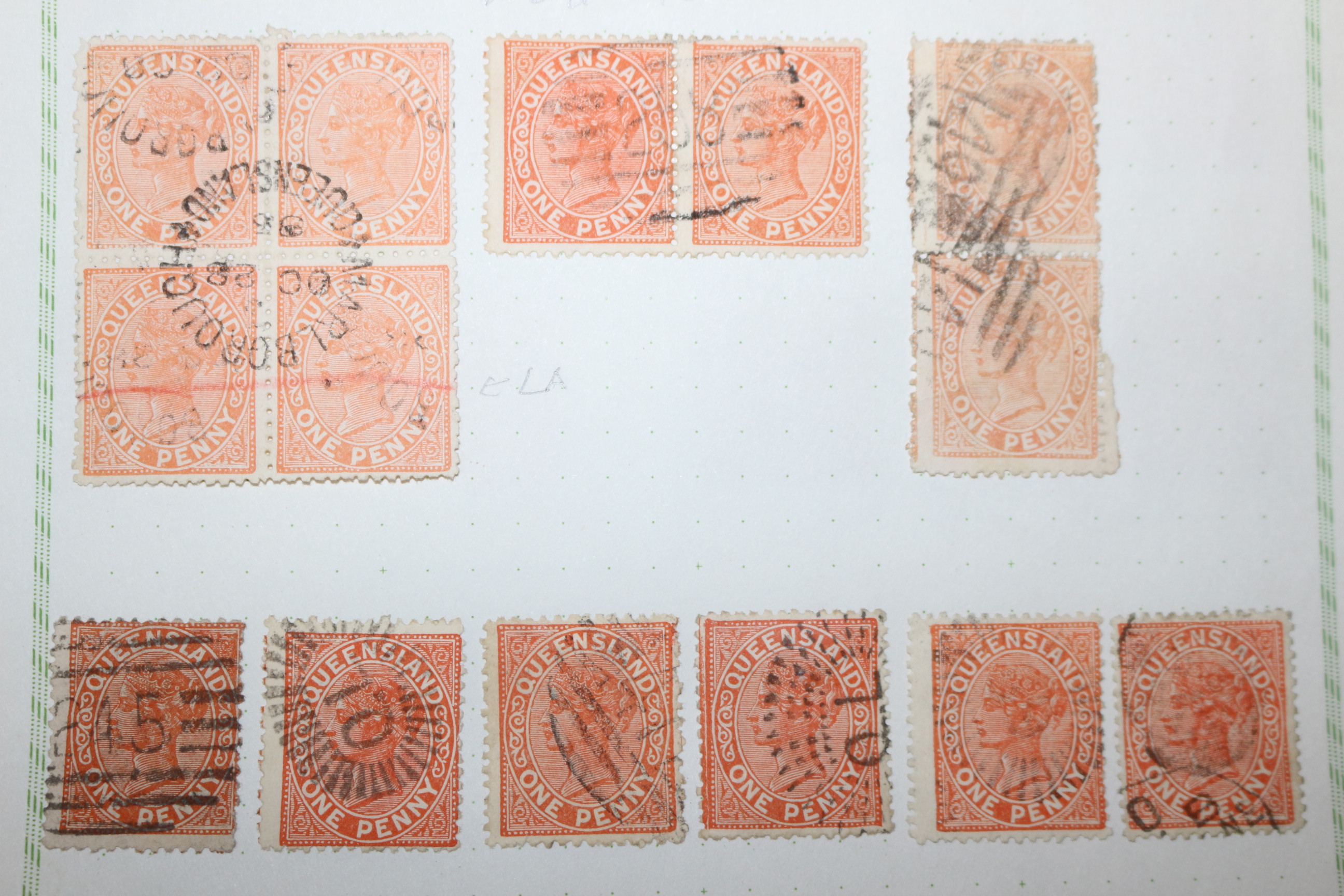 1-22 100년전후의 Queensland 우표 24장