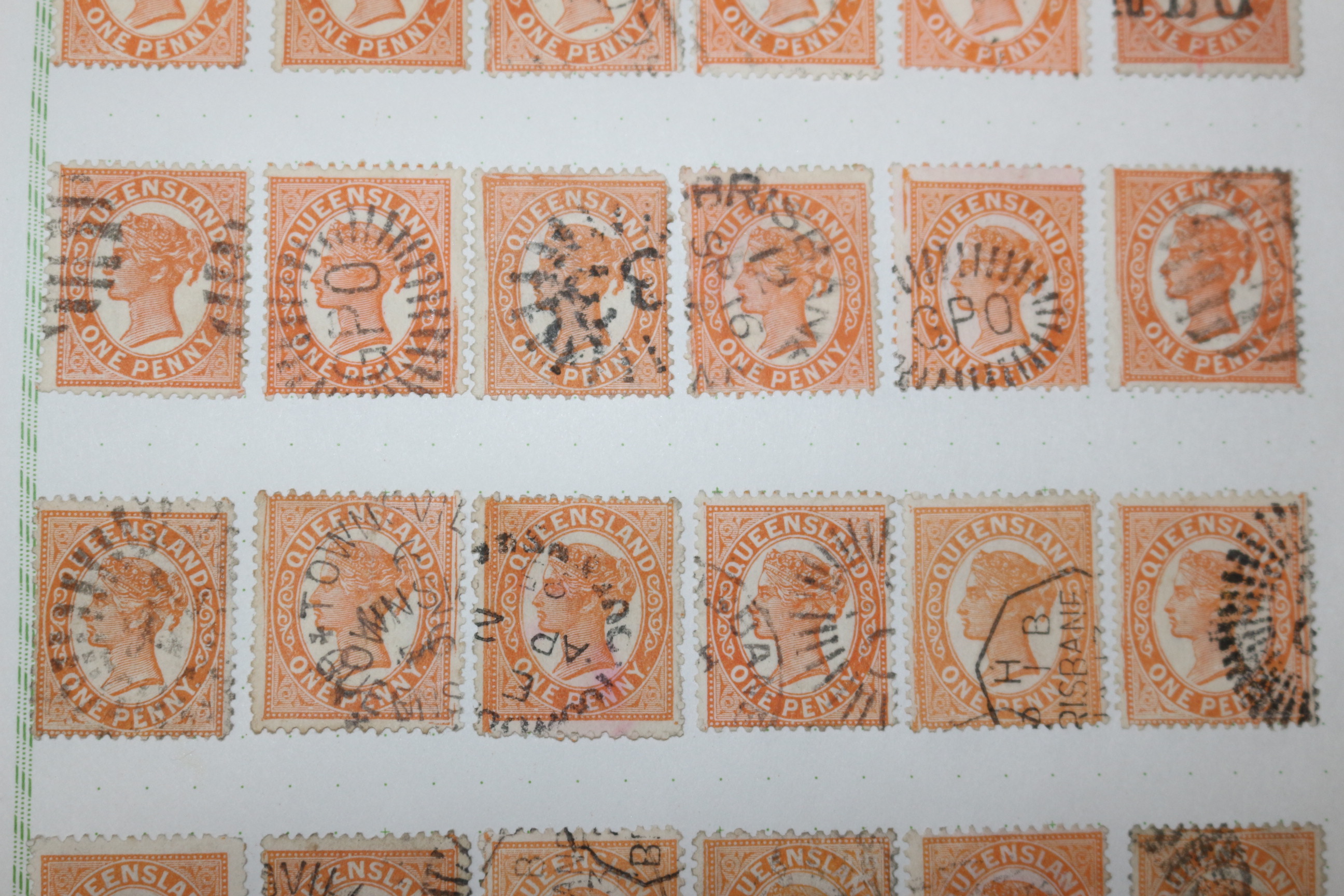 1-24 100년전후의 Queensland 우표 34장