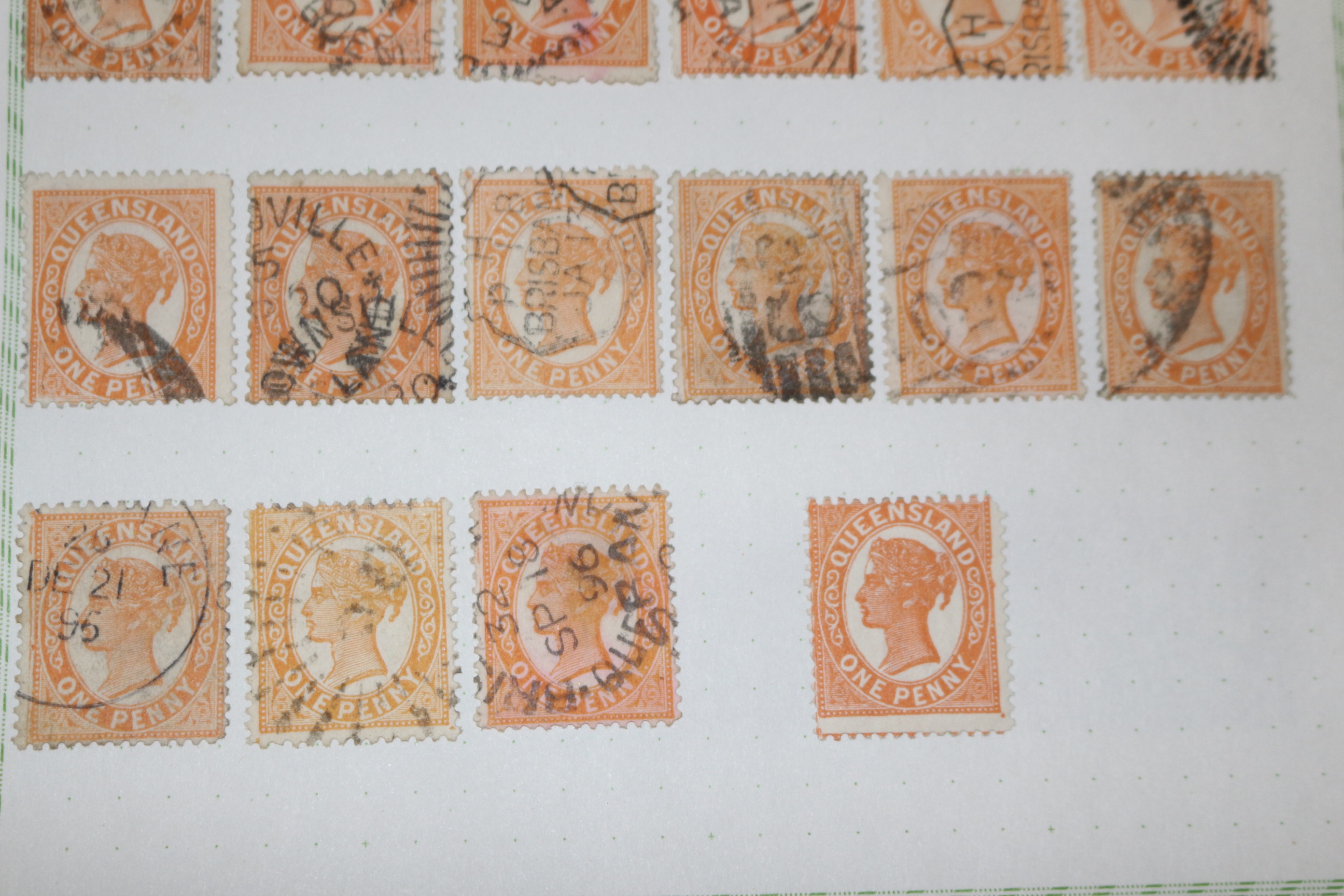 1-24 100년전후의 Queensland 우표 34장