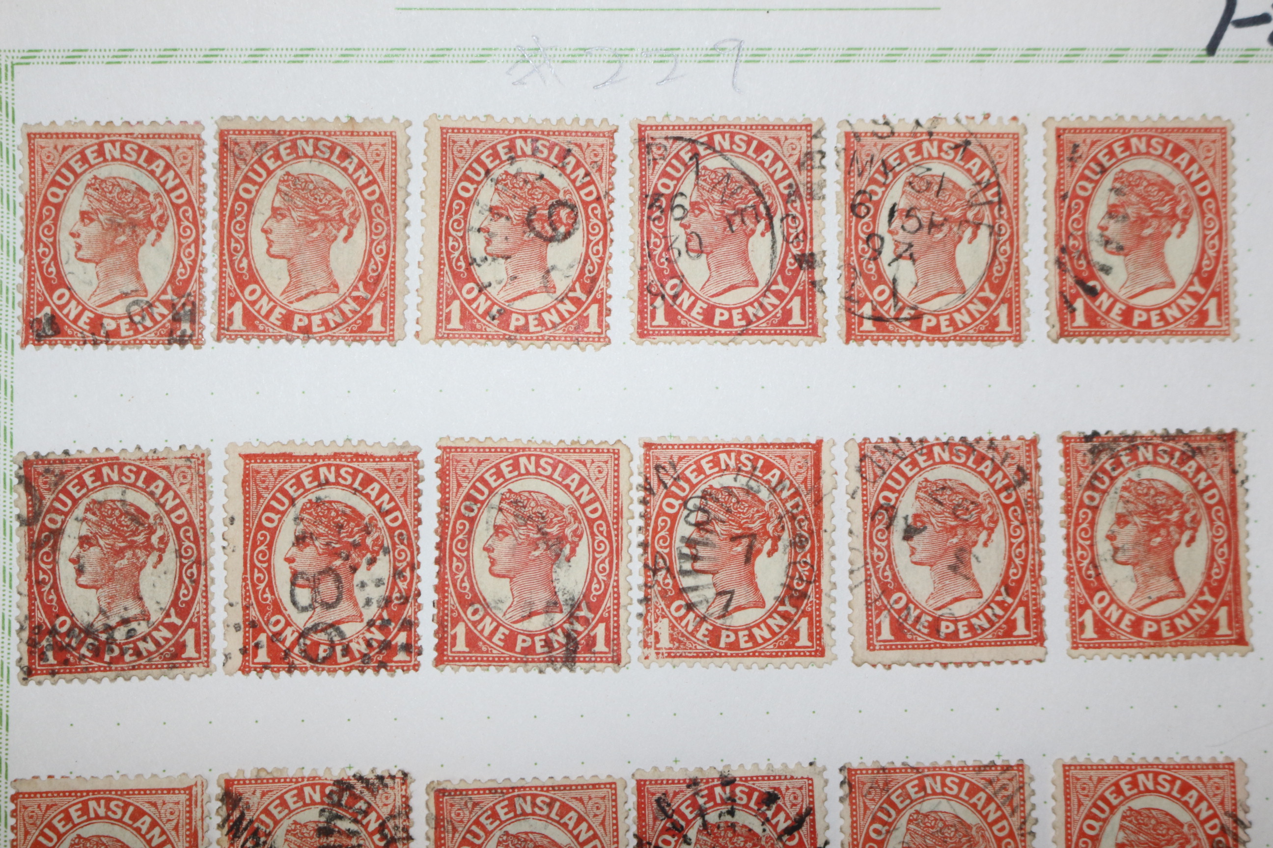 1-25 100년전후의 Queensland 우표 36장