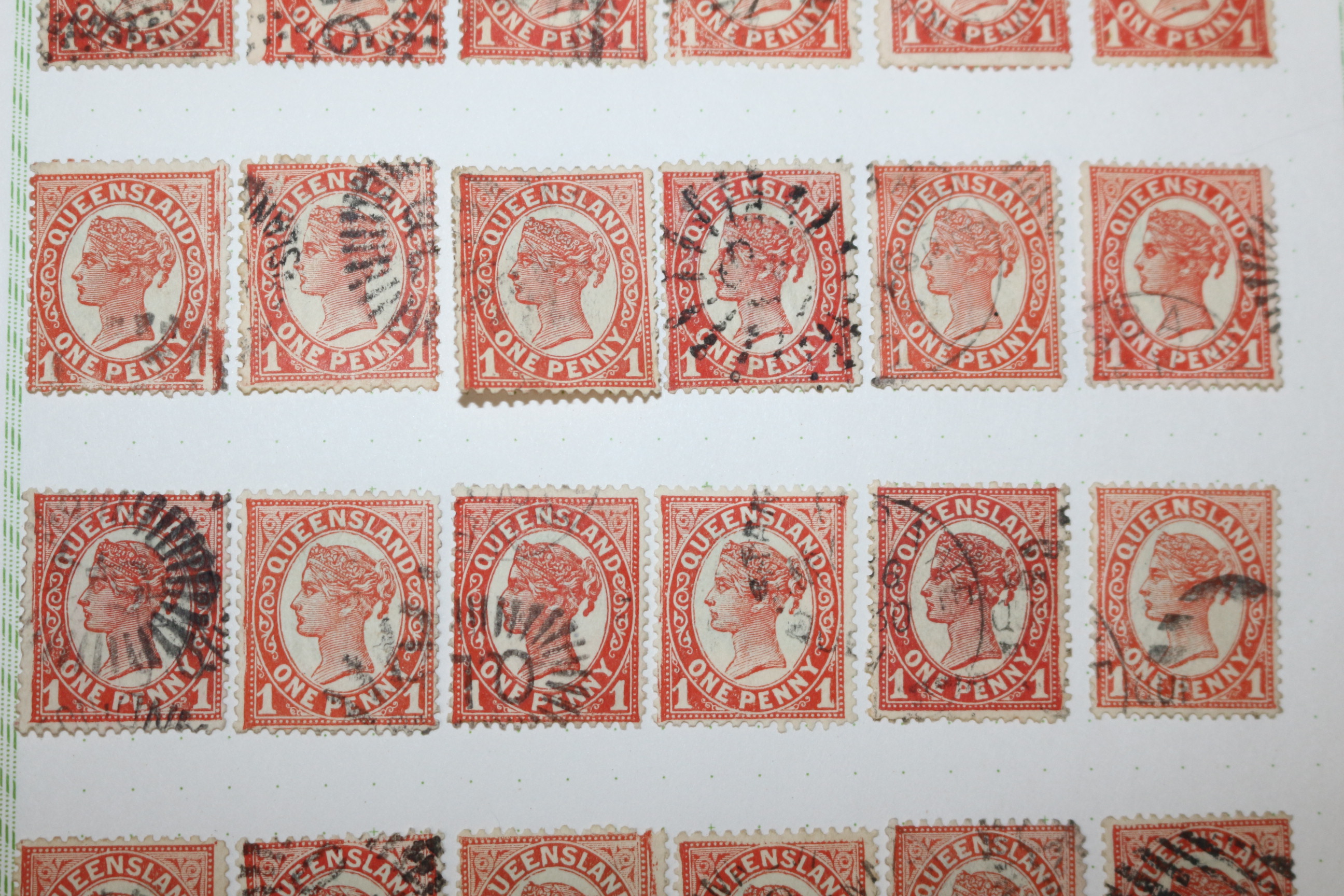 1-25 100년전후의 Queensland 우표 36장