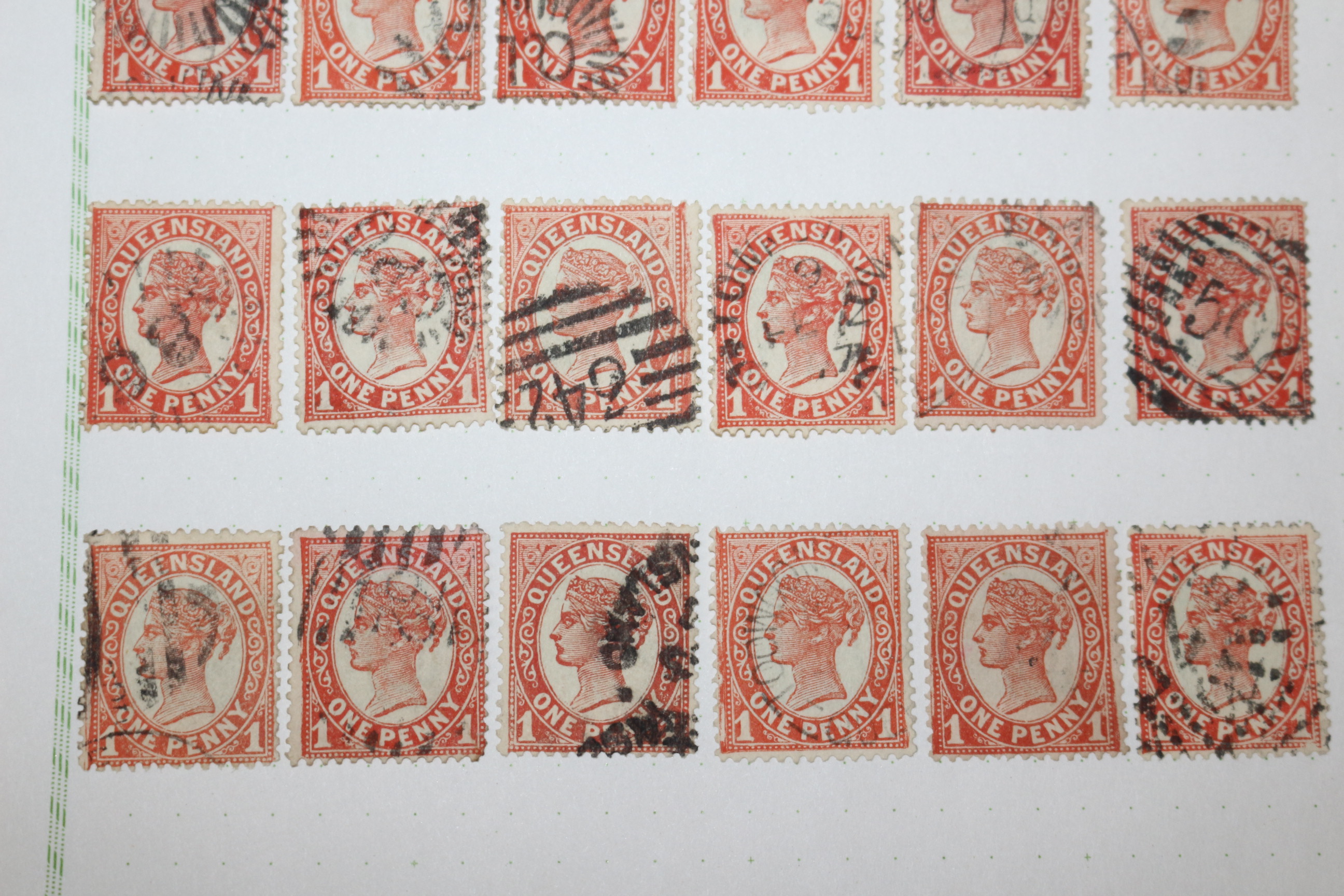 1-25 100년전후의 Queensland 우표 36장