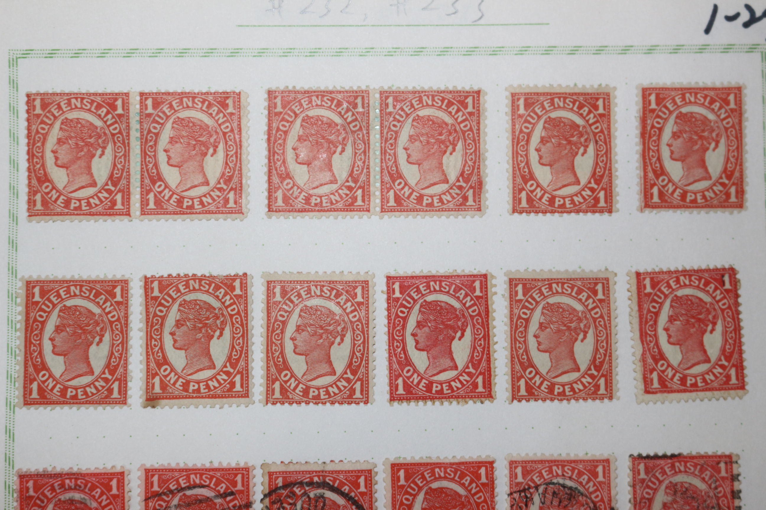 1-27 100년전후의 Queensland 우표 36장