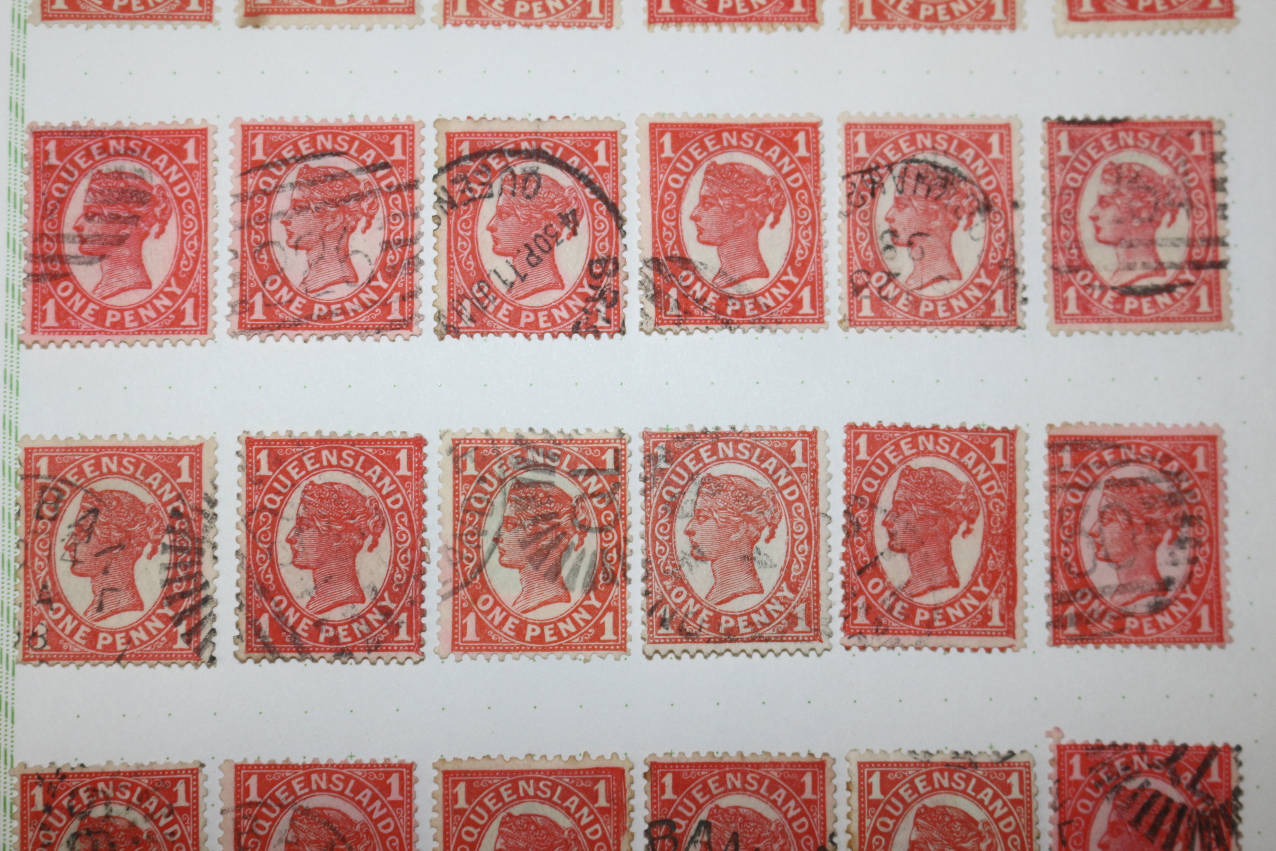 1-27 100년전후의 Queensland 우표 36장