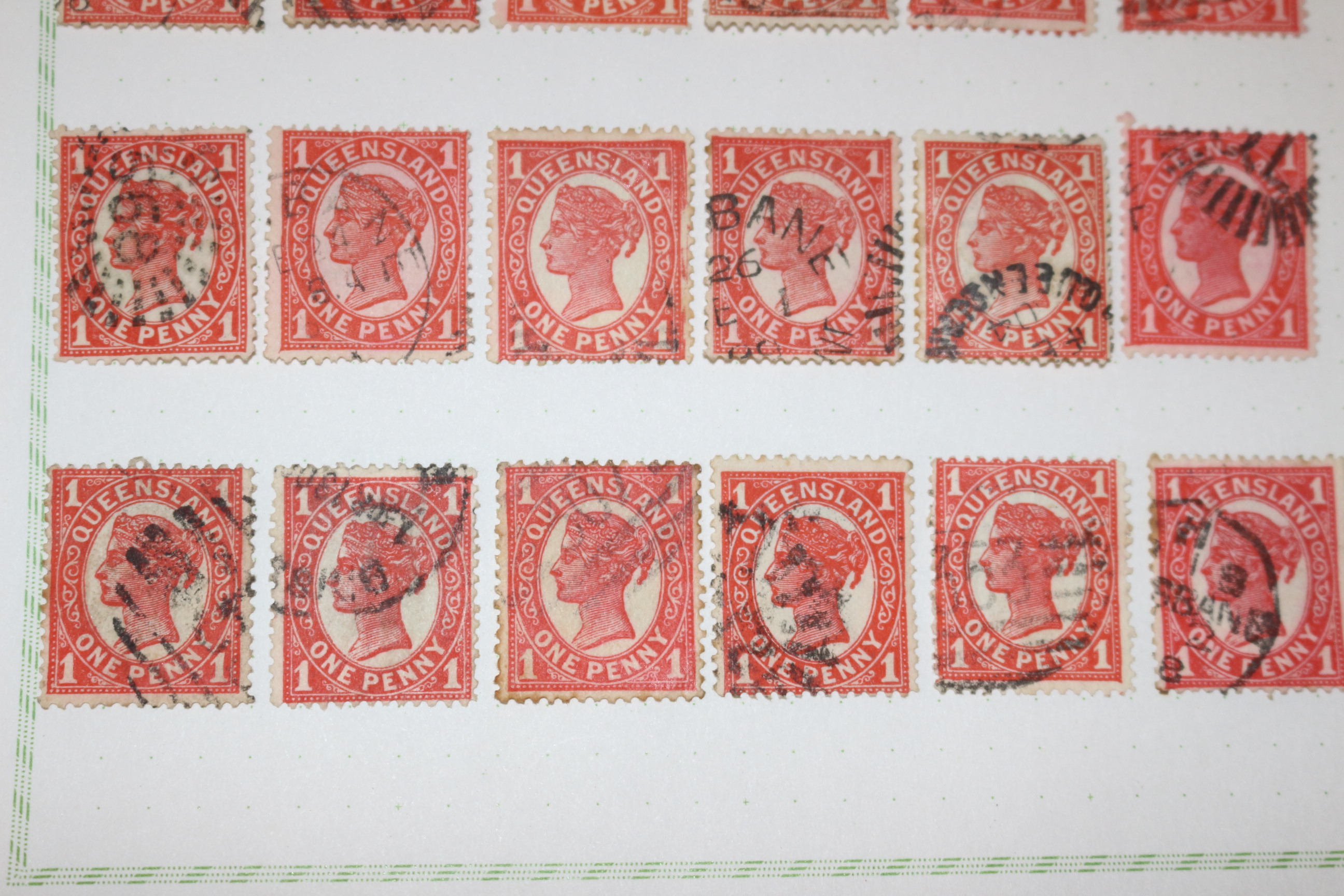 1-27 100년전후의 Queensland 우표 36장