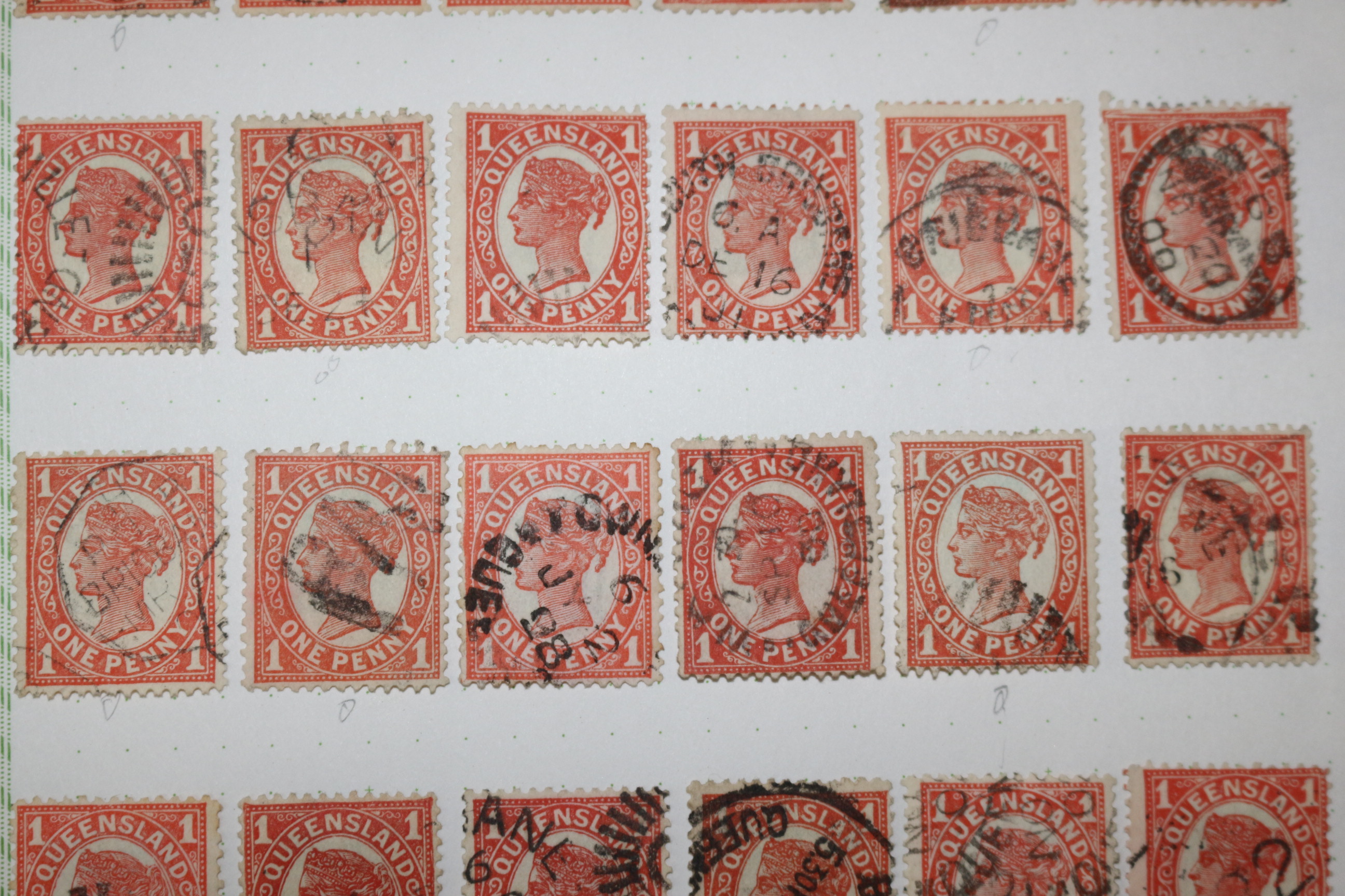 1-29 100년전후의 Queensland 우표 36장