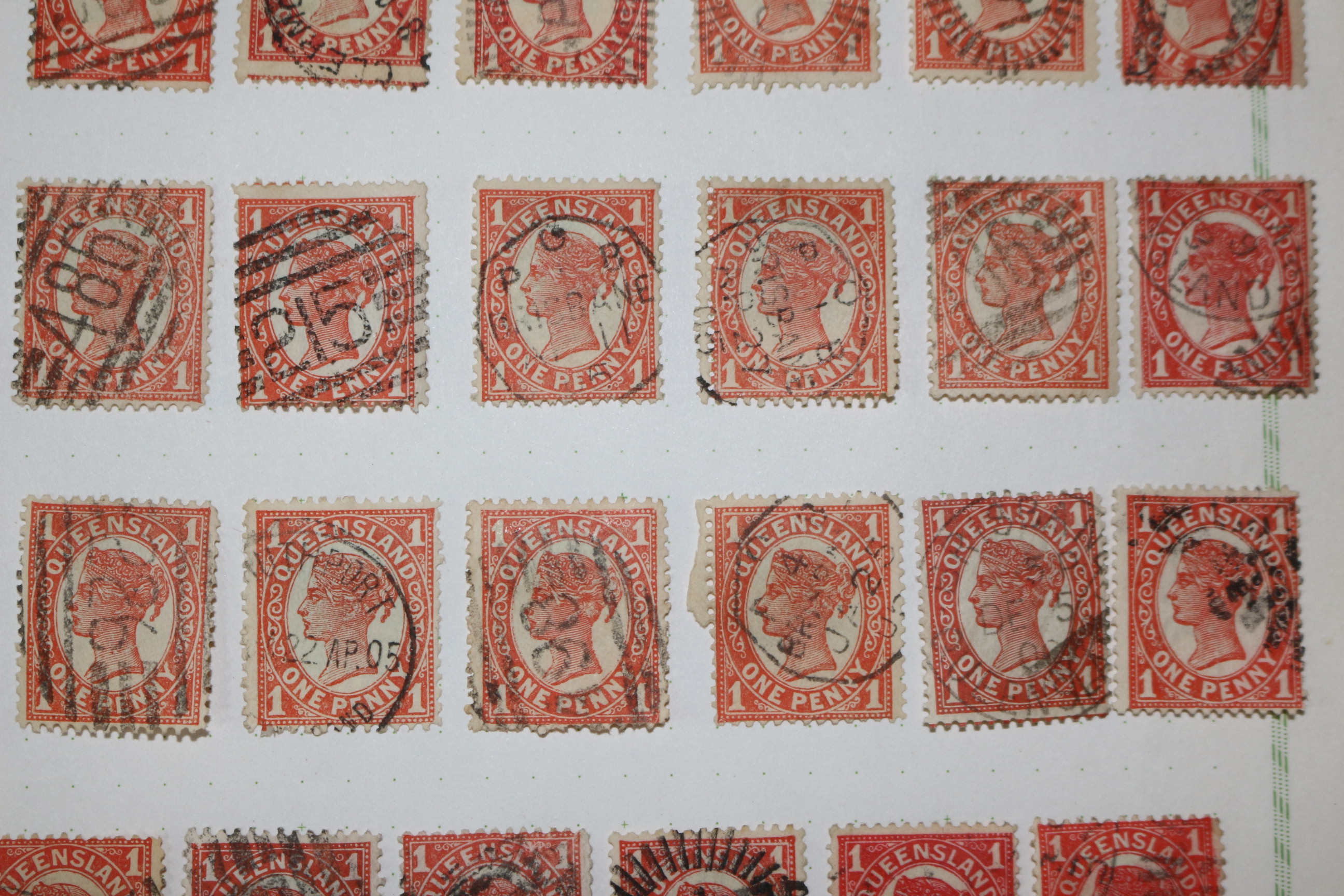 1-30 100년전후의 Queensland 우표 34장