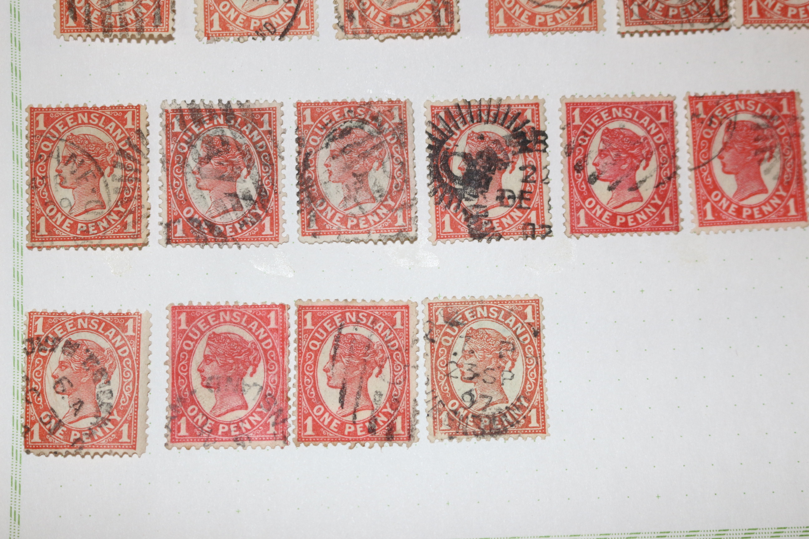 1-30 100년전후의 Queensland 우표 34장