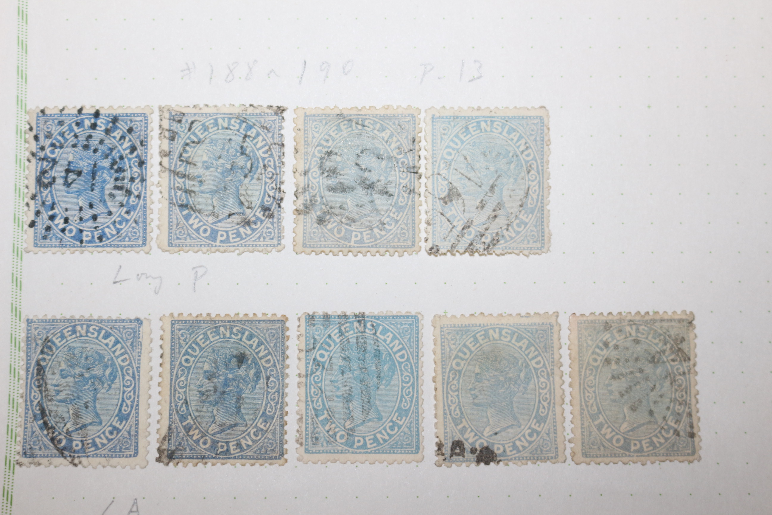 1-33 100년전후의 Queensland 우표 22장