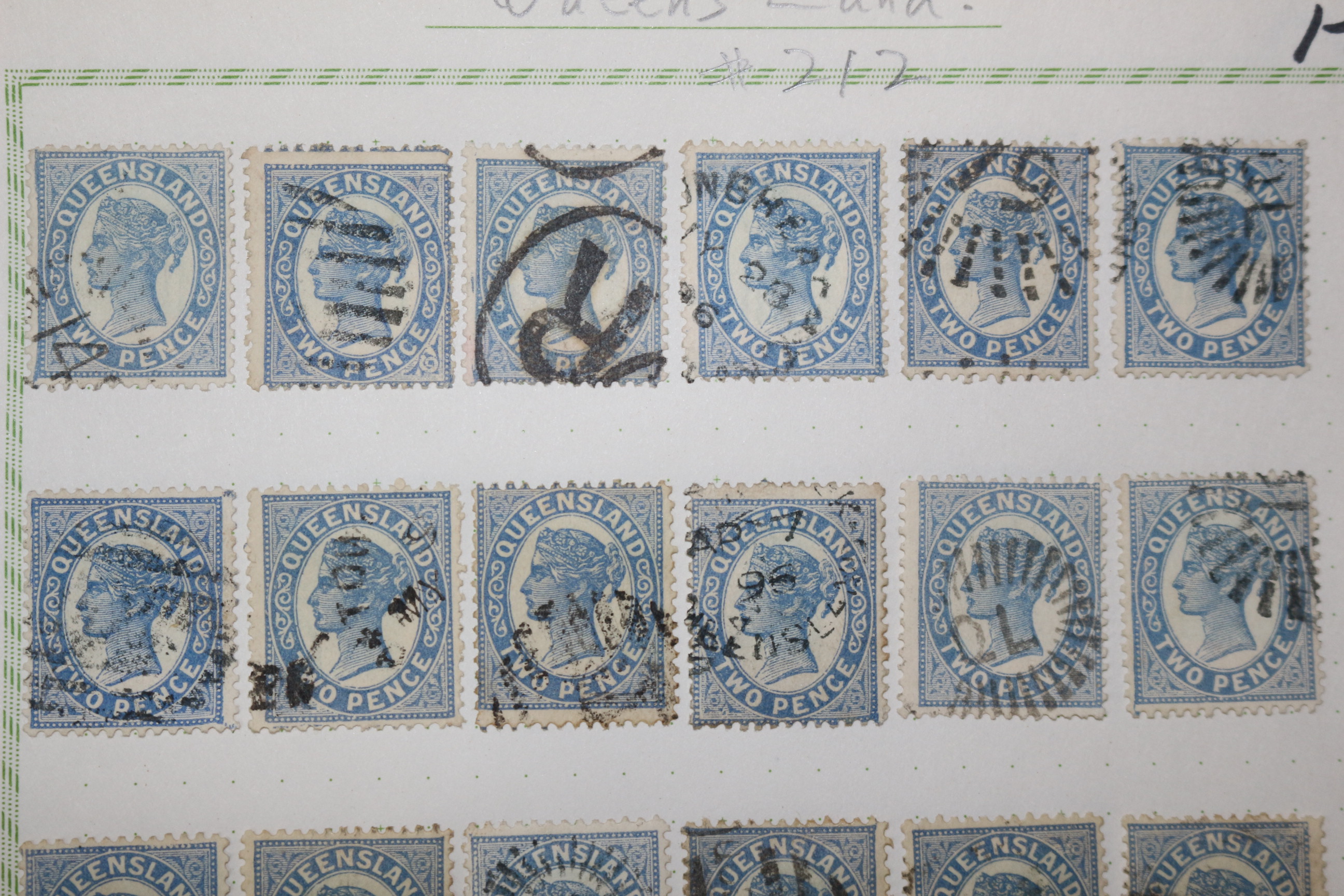 1-35 100년전후의 Queensland 우표 36장
