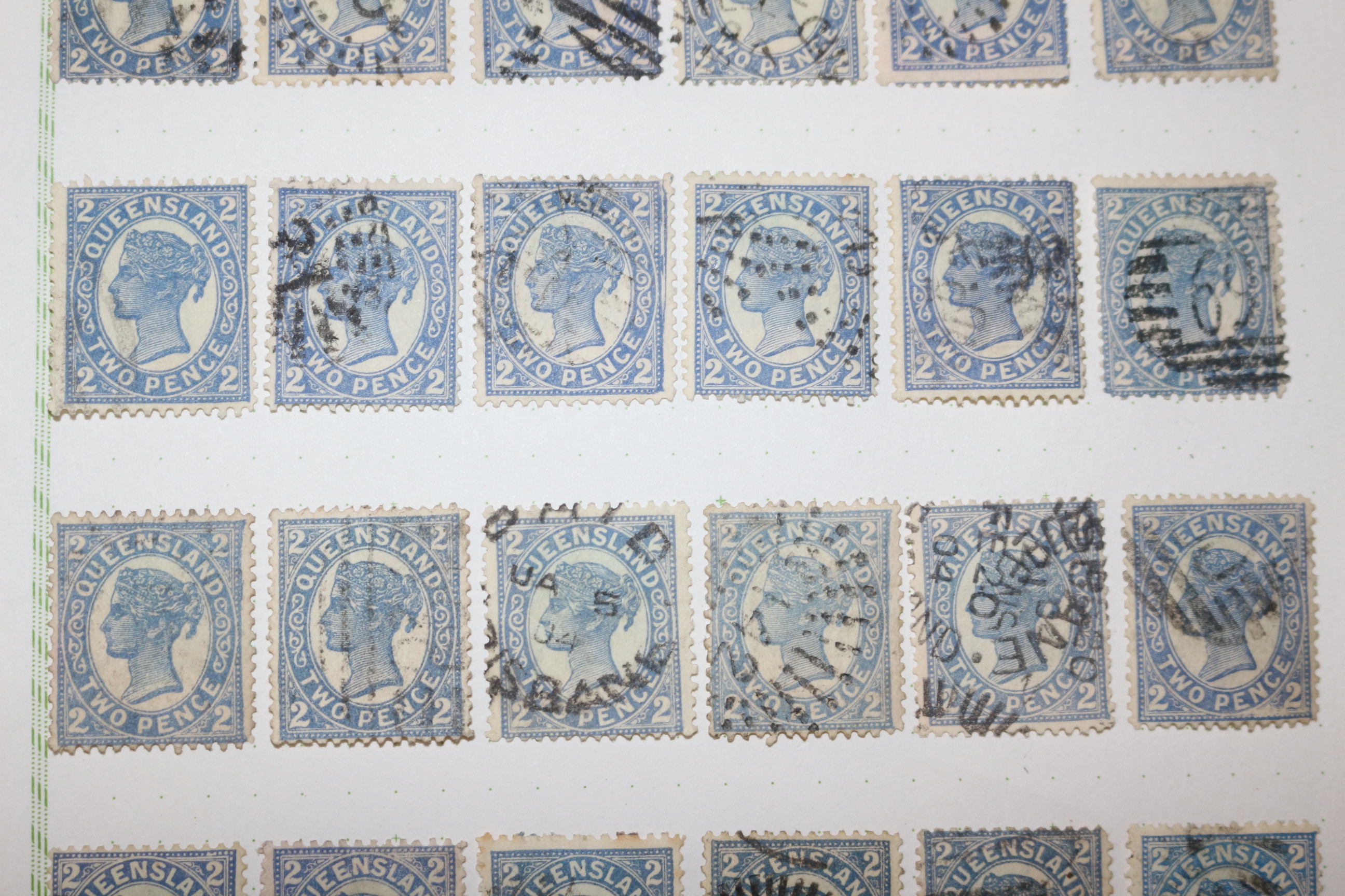 1-37 100년전후의 Queensland 우표 36장