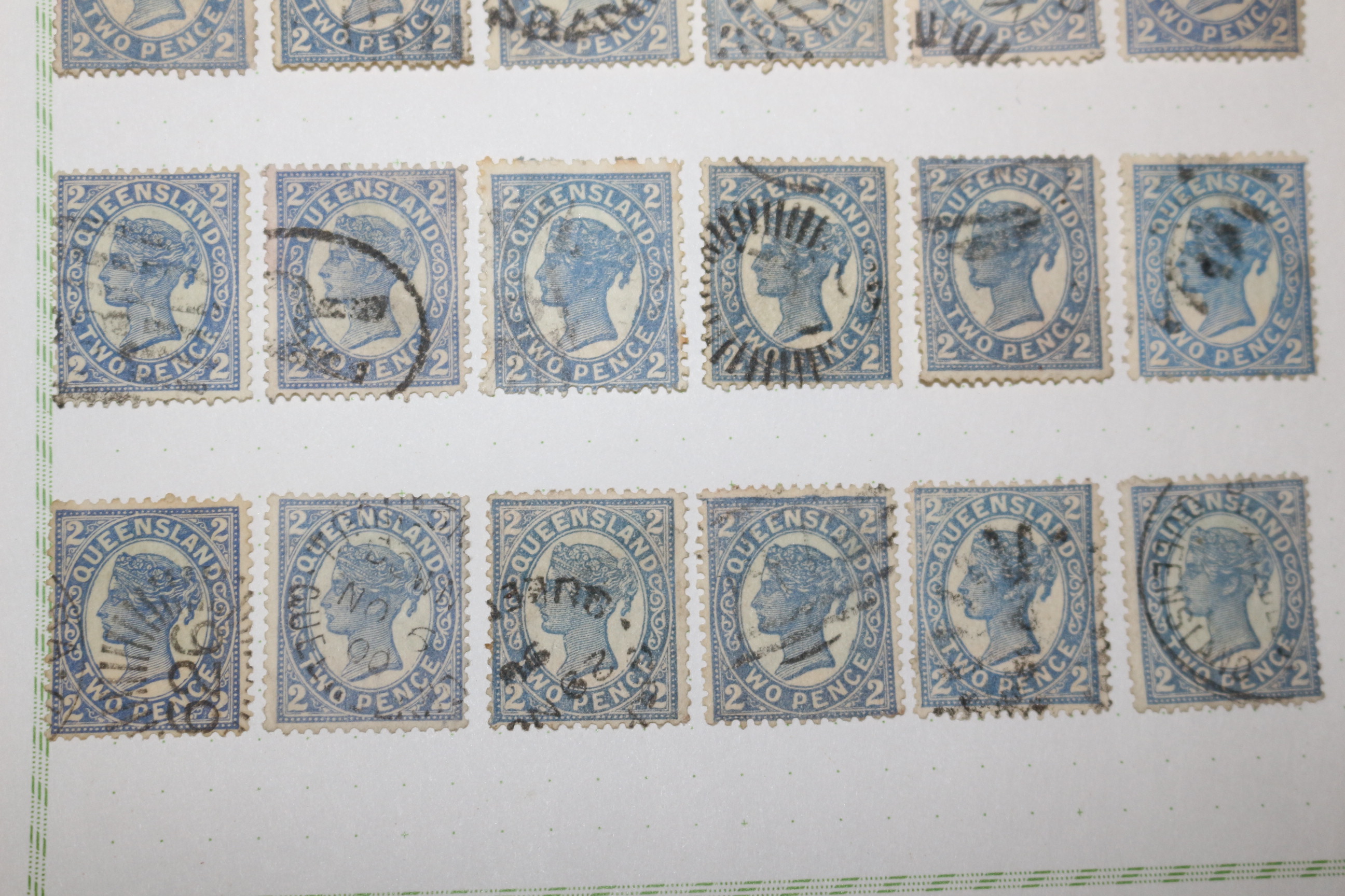 1-37 100년전후의 Queensland 우표 36장
