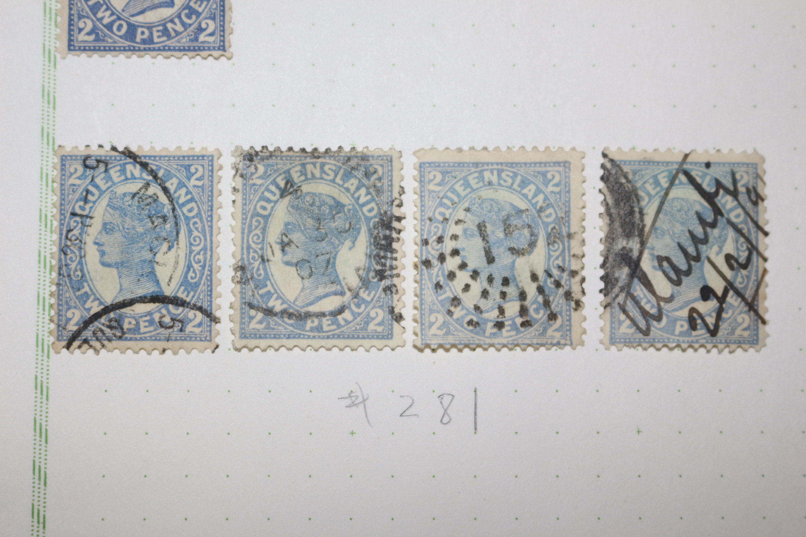 1-38 100년전후의 Queensland 우표 21장