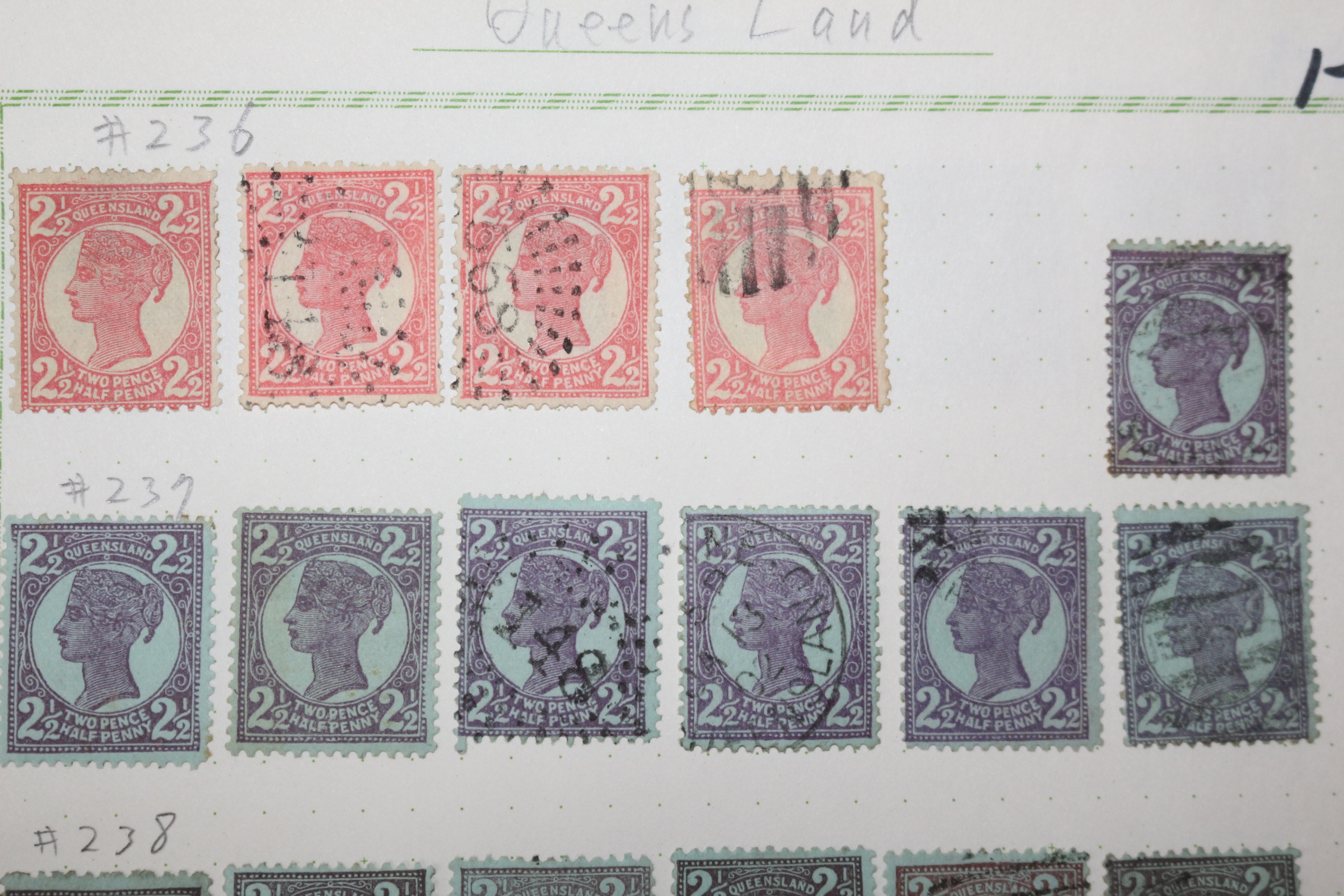 1-42 100년전후의 Queensland 우표 32장