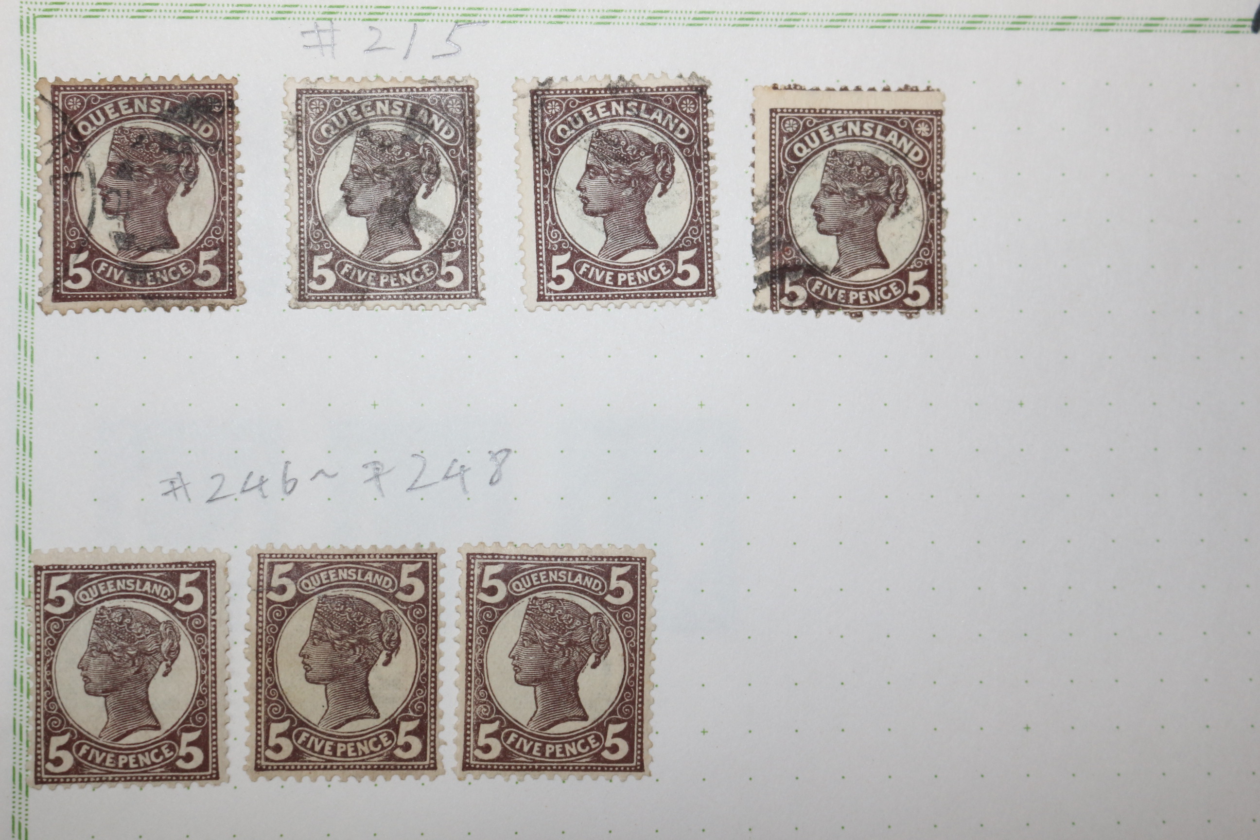 1-48 100년전후의 Queensland 우표 23장