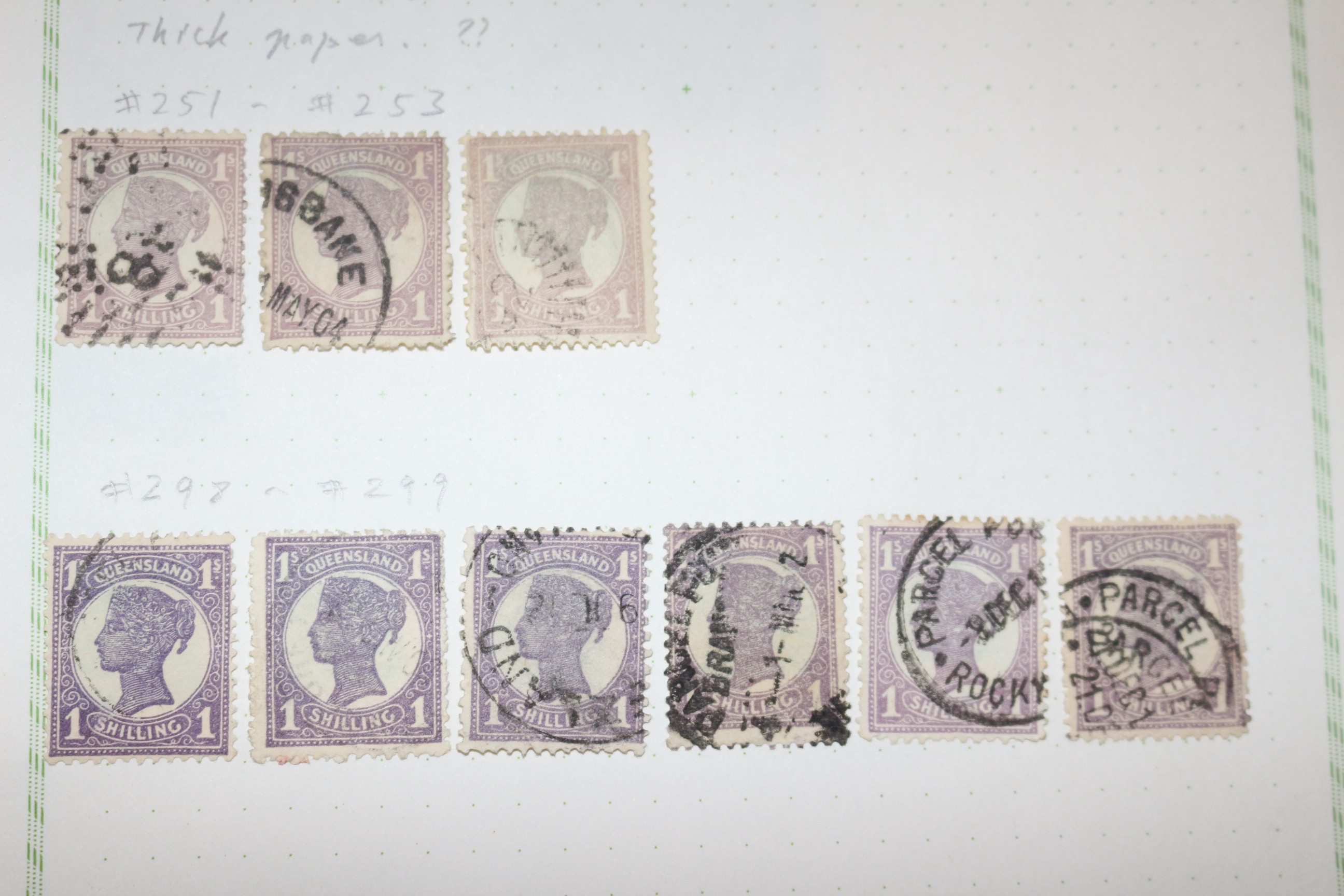 1-53 100년전후의 Queensland 우표 18장