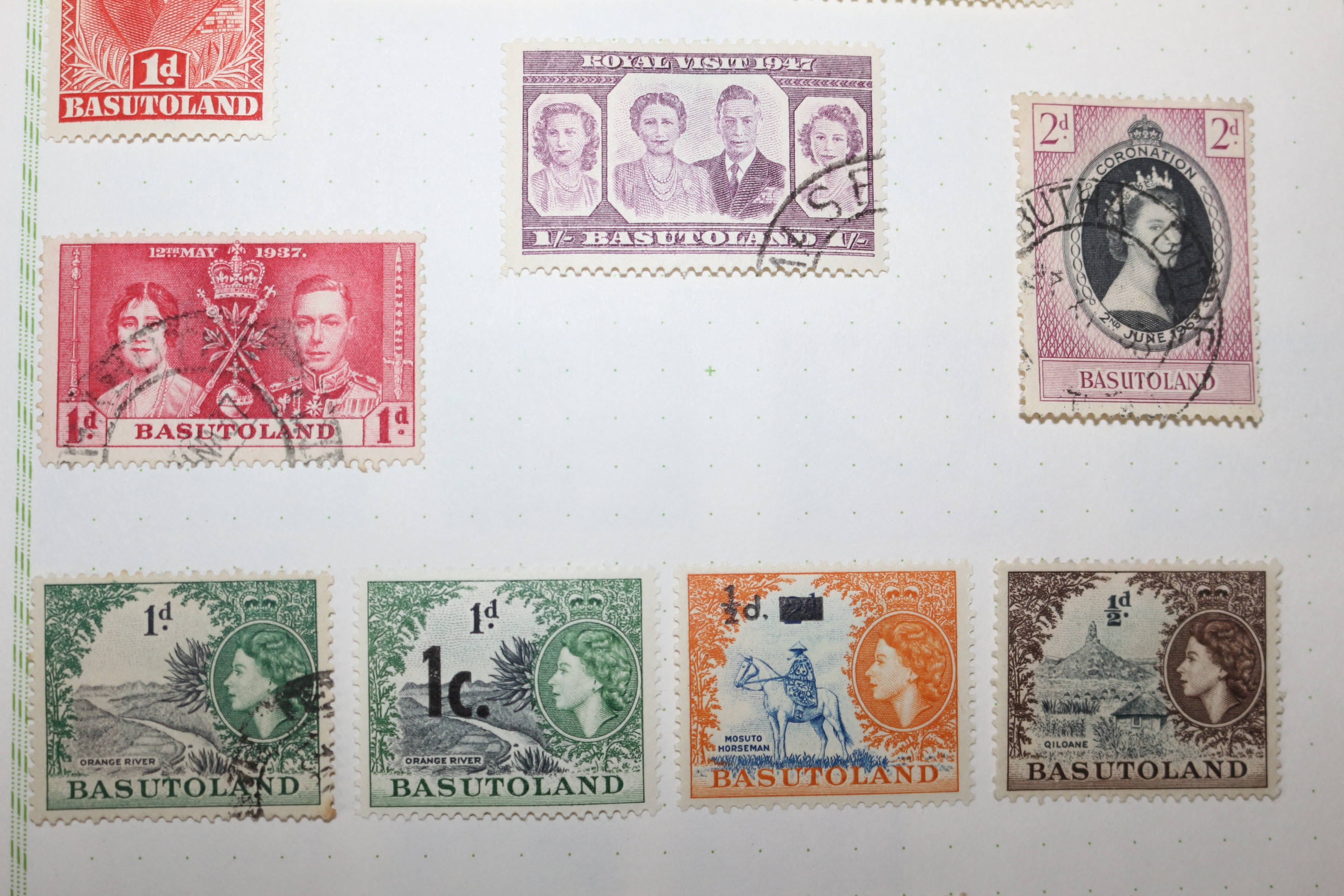 2-11 100년전후의 Basutoland 우표 20장
