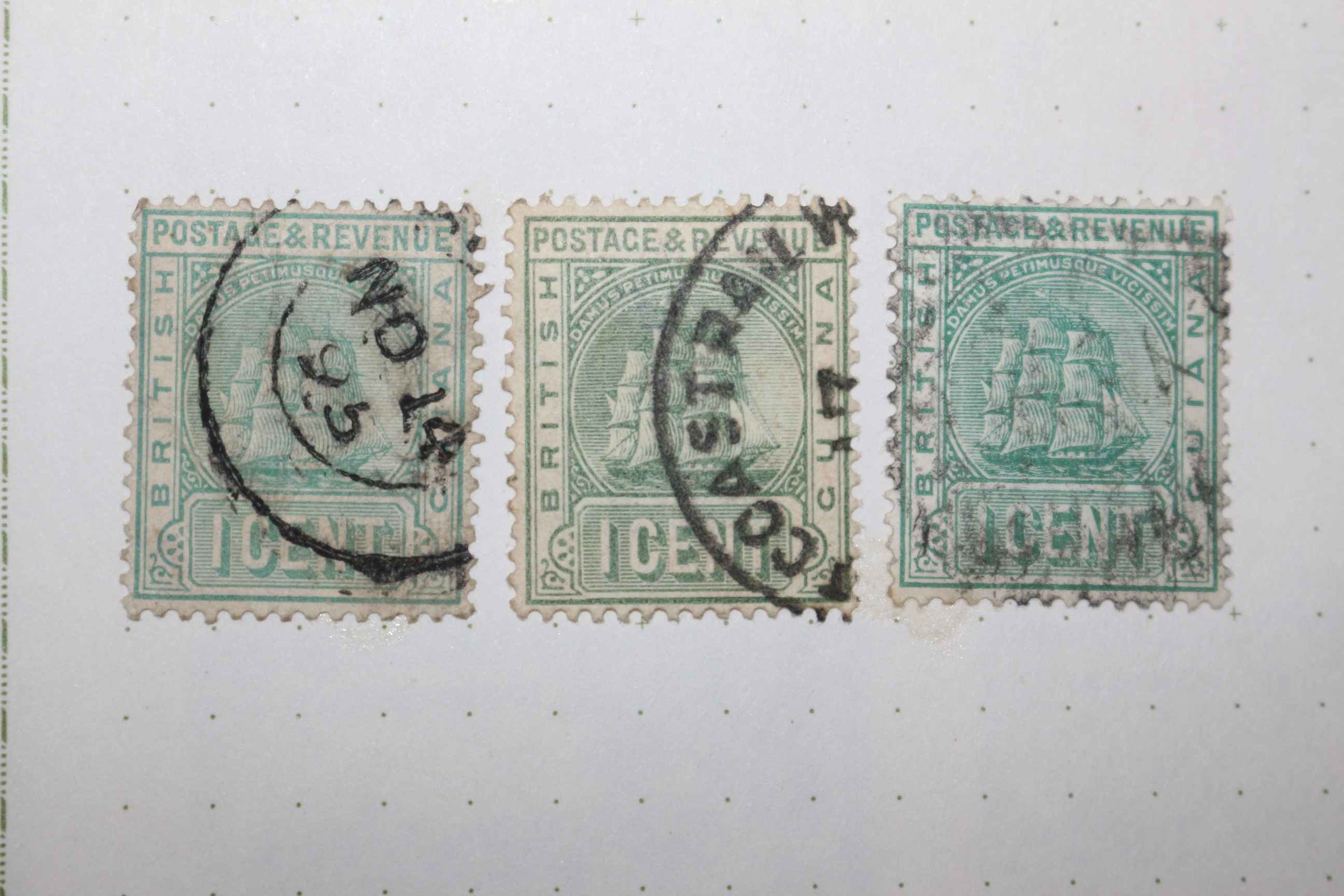 2-15 100년전후의 영국령 기아나 British Guiana 우표 20장