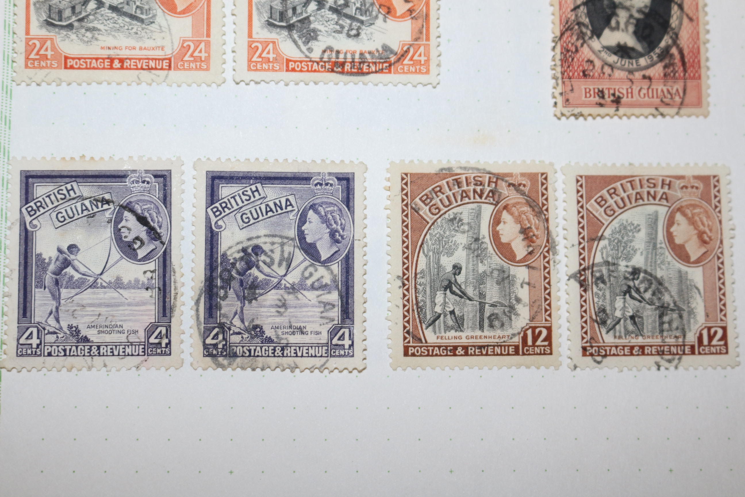 2-19 100년전후의 영국령 기아나 British Guiana 우표 19장