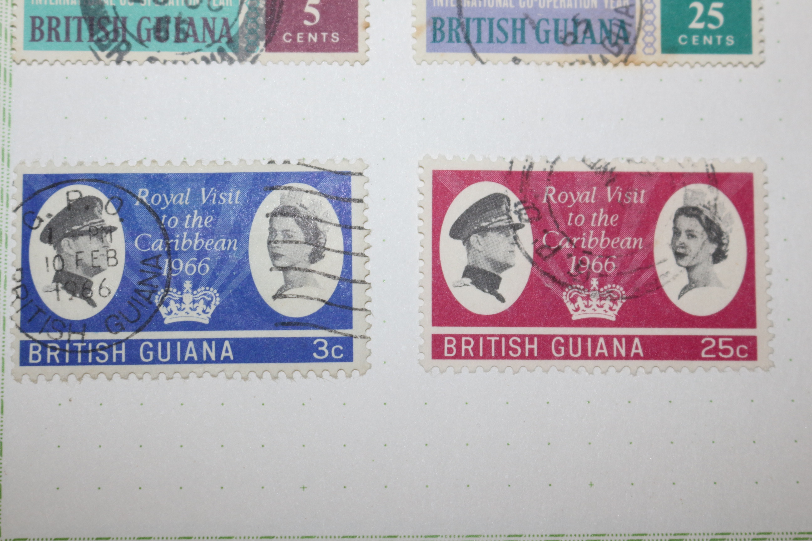 2-20 100년전후의 영국령 기아나 British Guiana 우표 13장