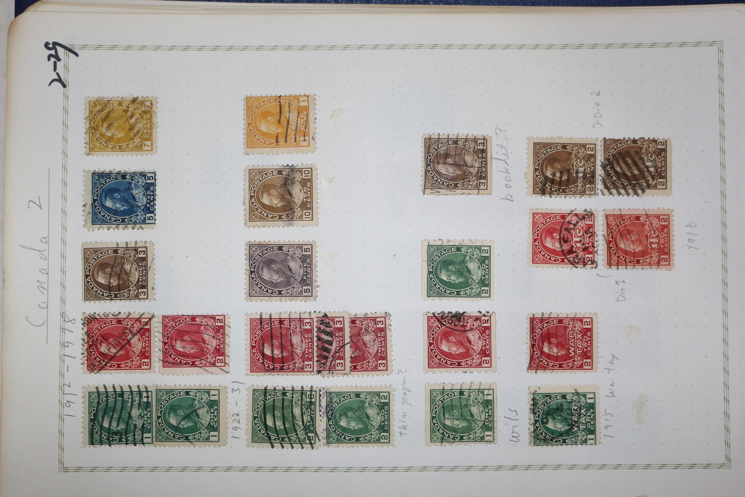 2-29 1912년~1918년 캐나다 canada 우표 30장