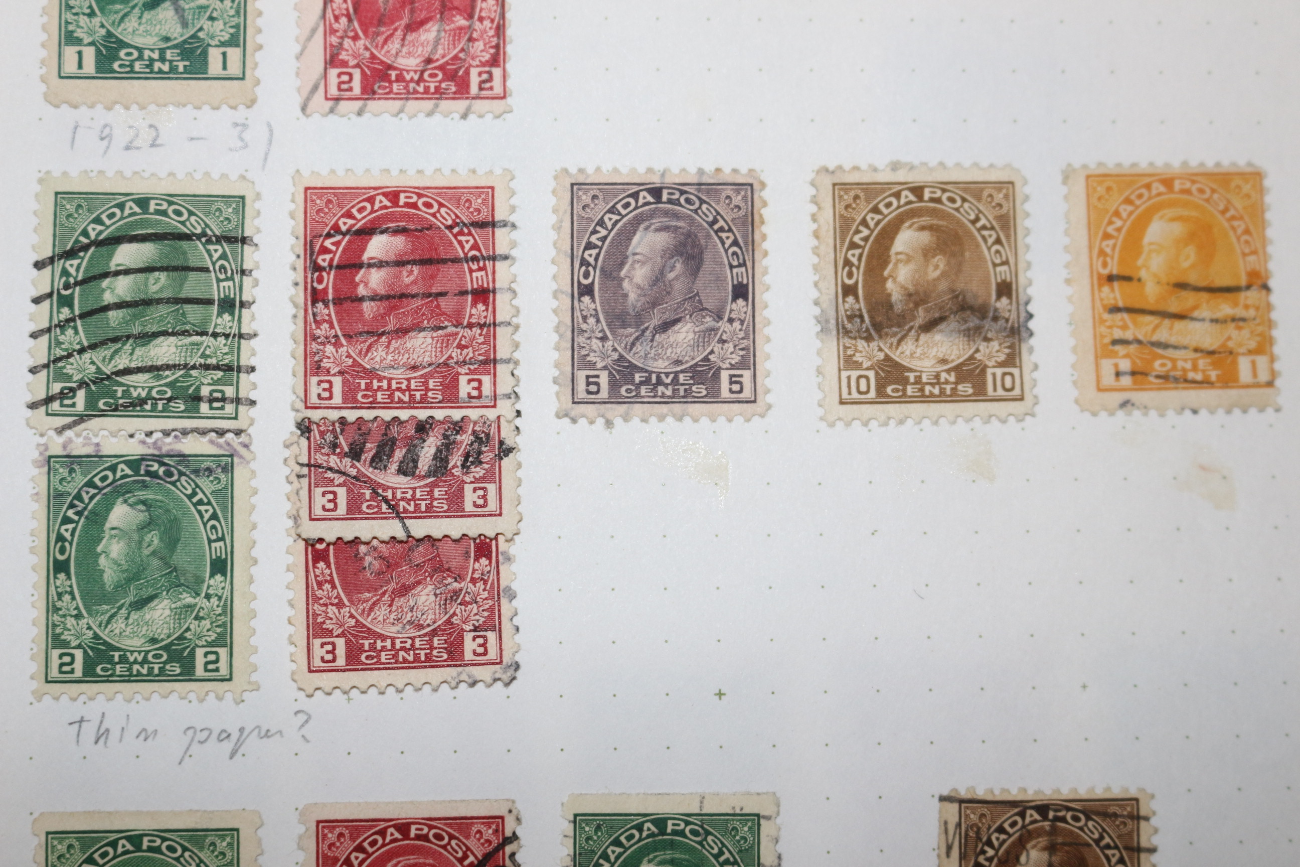 2-29 1912년~1918년 캐나다 canada 우표 30장
