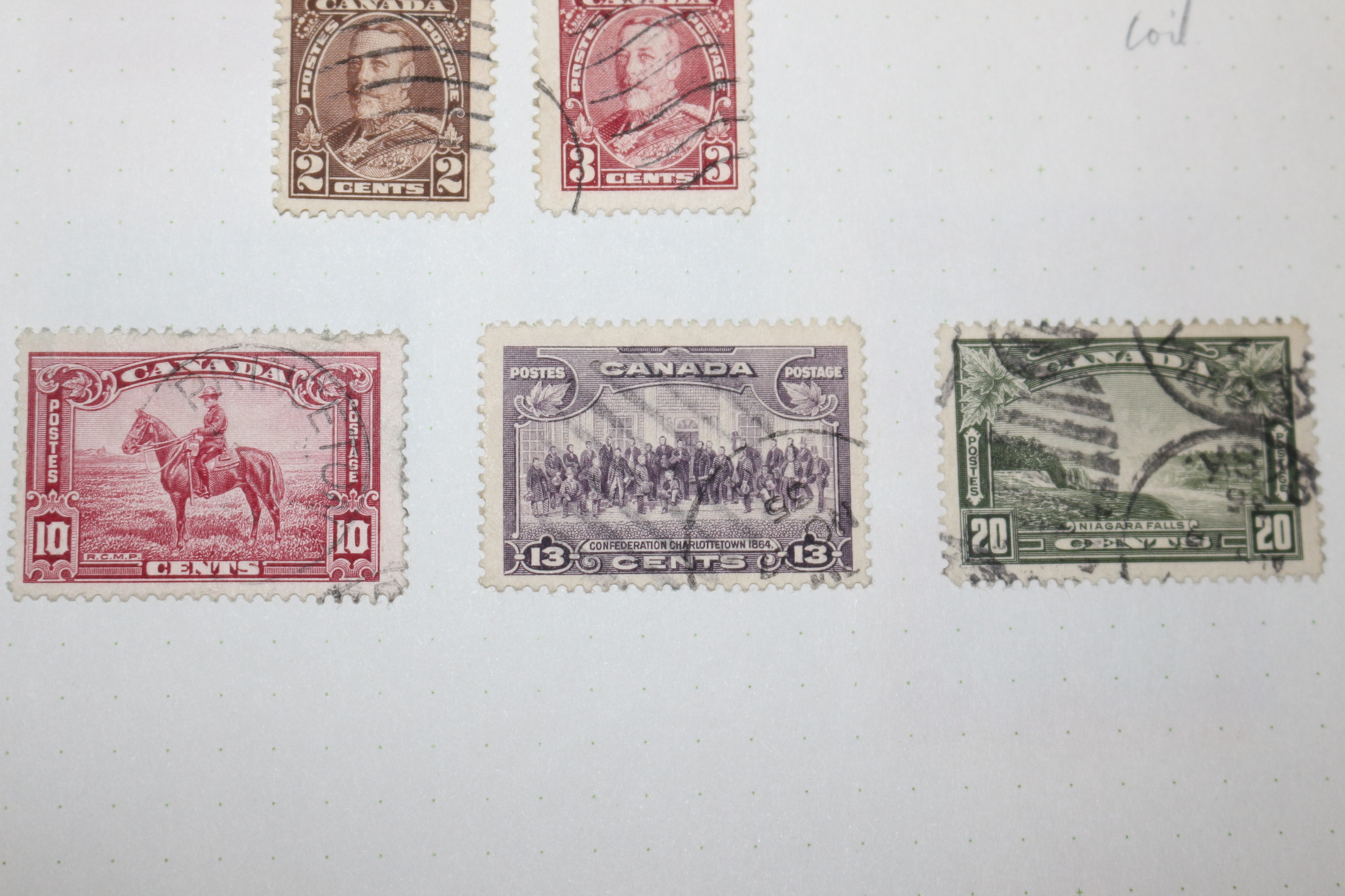 2-31 100년전후의 캐나다 canada 우표 20장