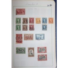 2-32 100년전후의 캐나다 canada 우표 18장