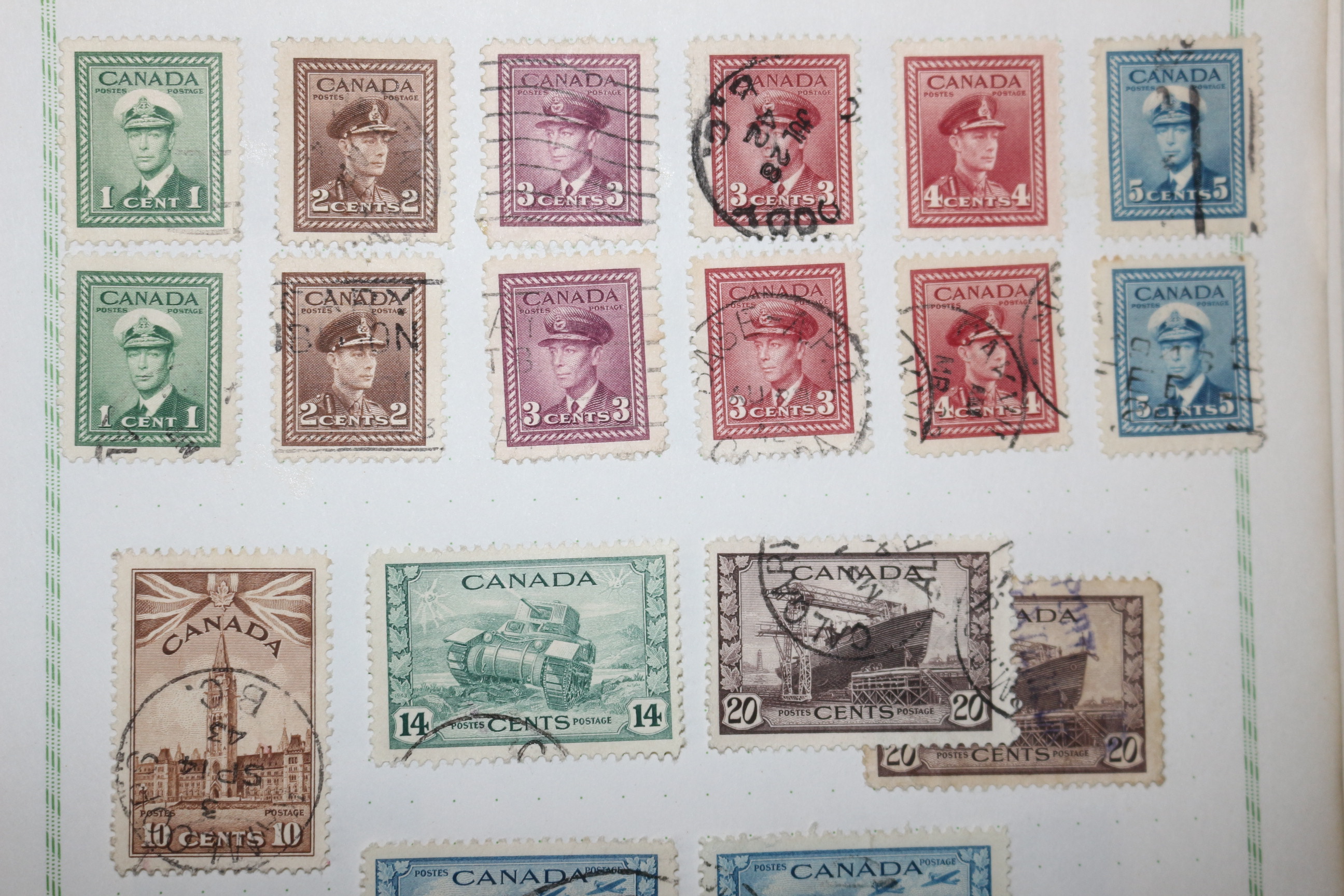 2-33 100년전후의 캐나다 canada 우표 33장