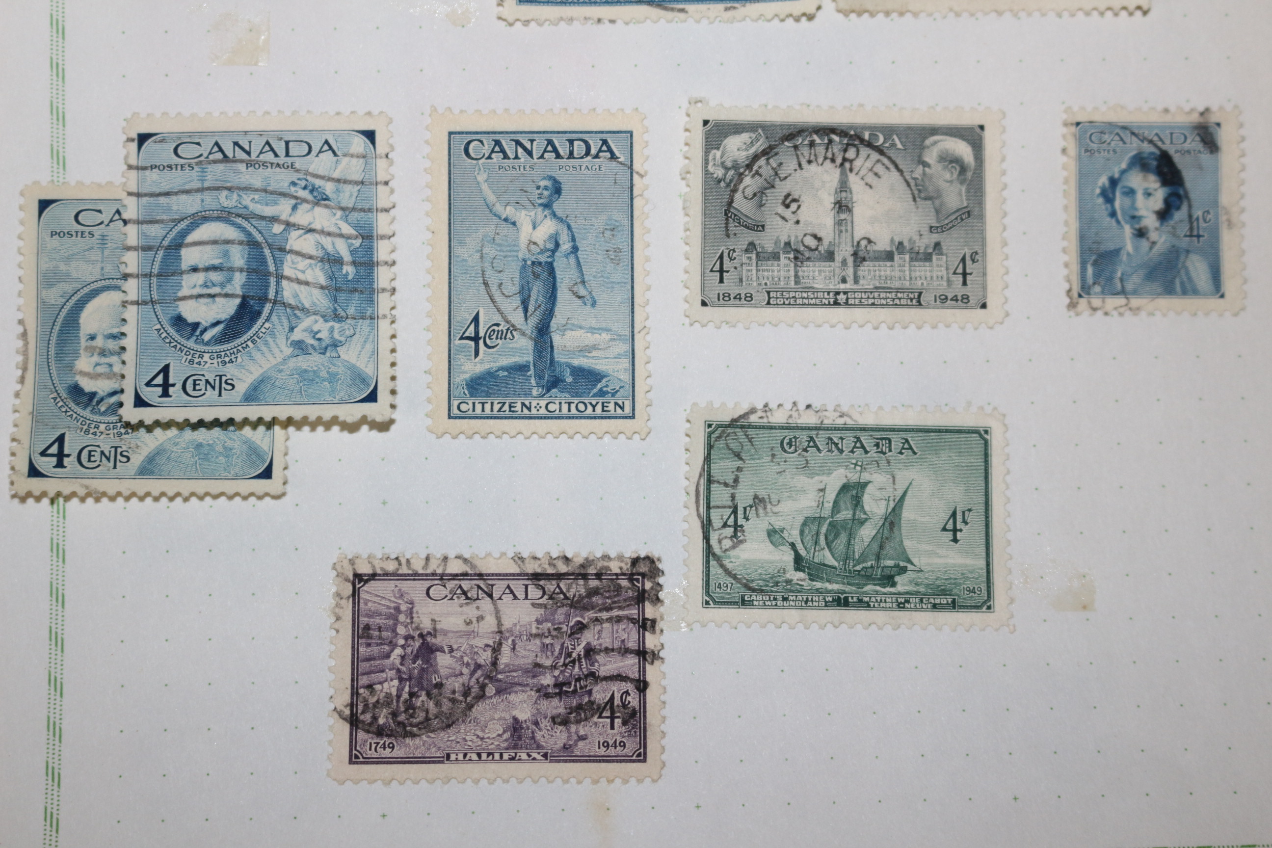 2-34 100년전후의 캐나다 canada 우표 17장